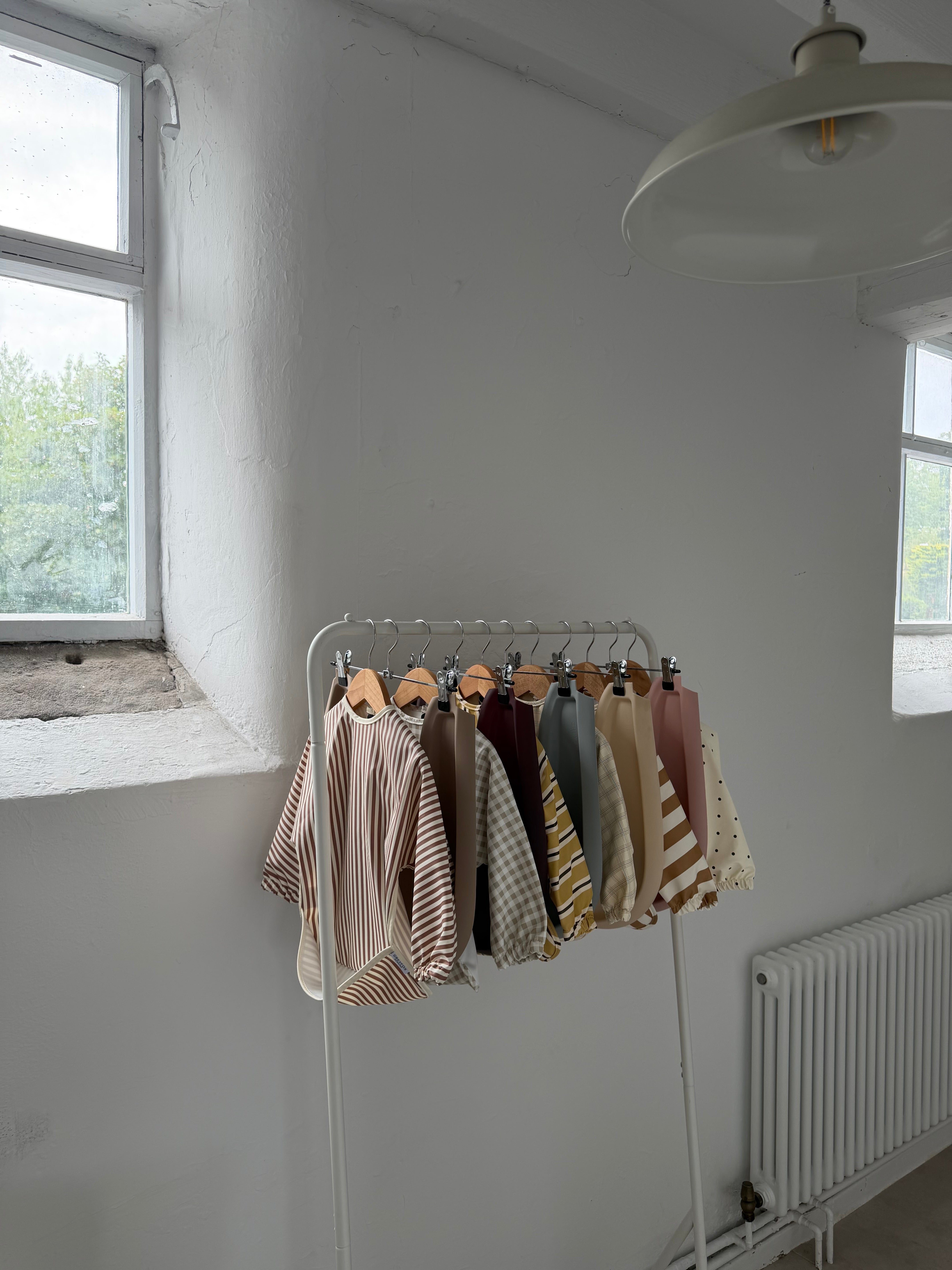 Mocha Stripe - Long Sleeved Bib