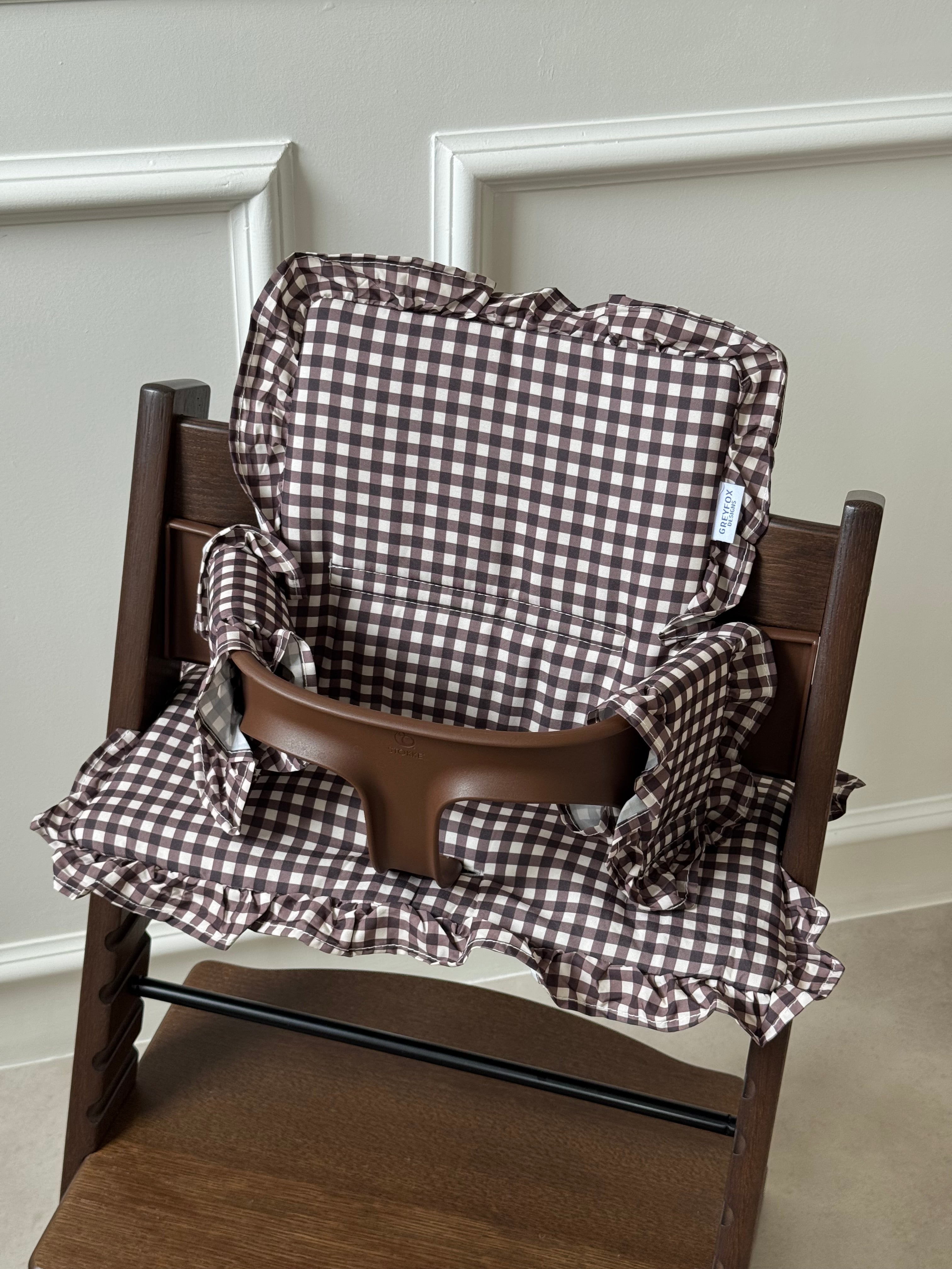 Espresso Gingham 2 in 1 Cushion