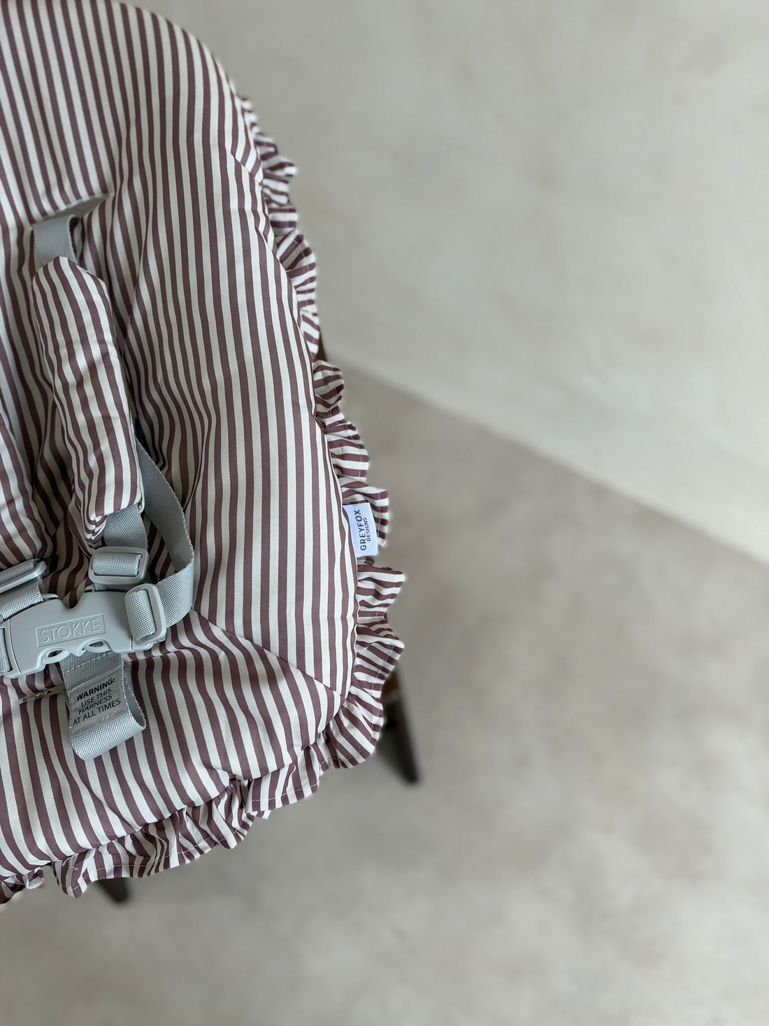 Mocha Stripe Newborn Cushion