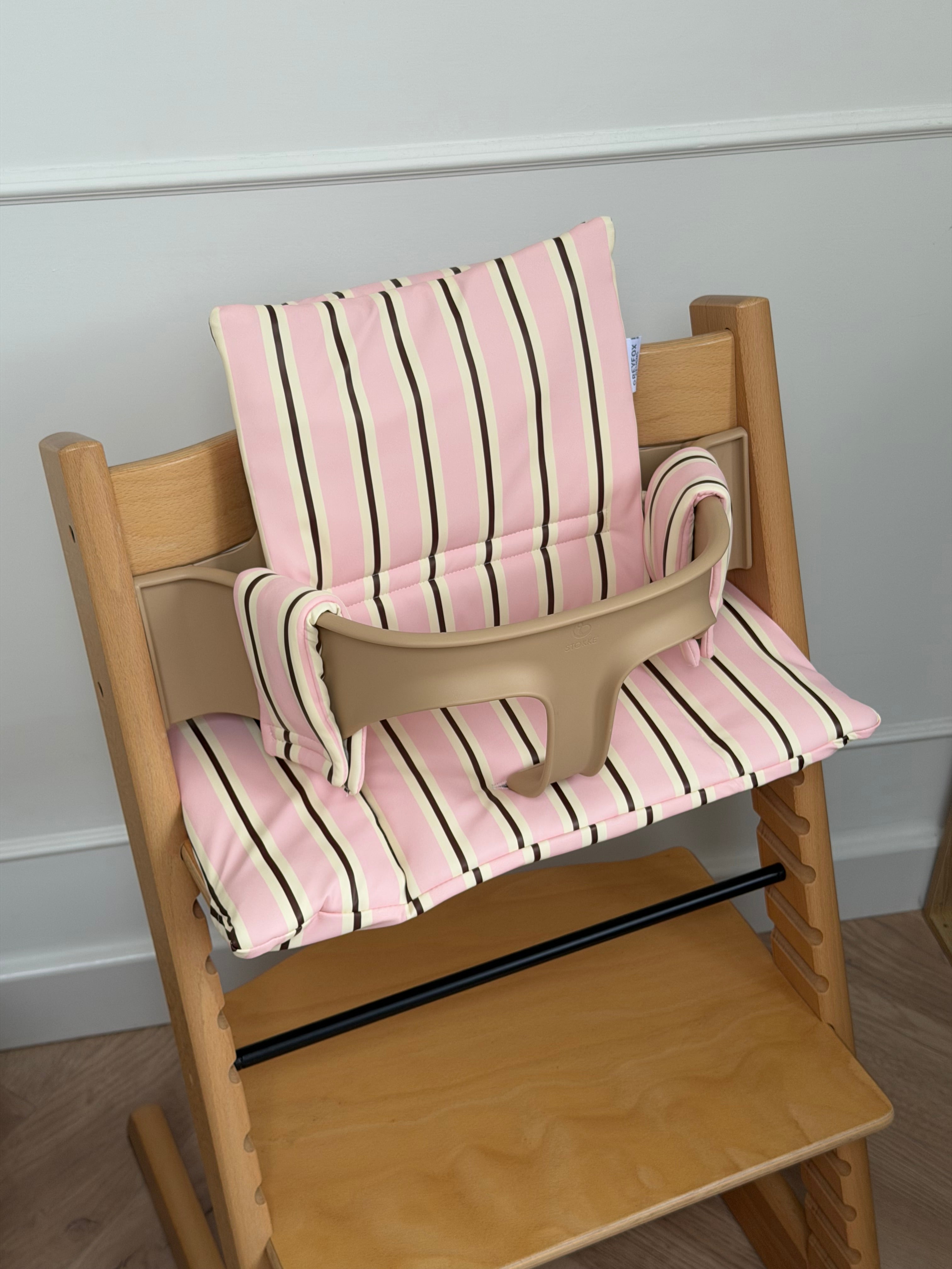 Pink and Brown stripe 2 in 1 Cushion