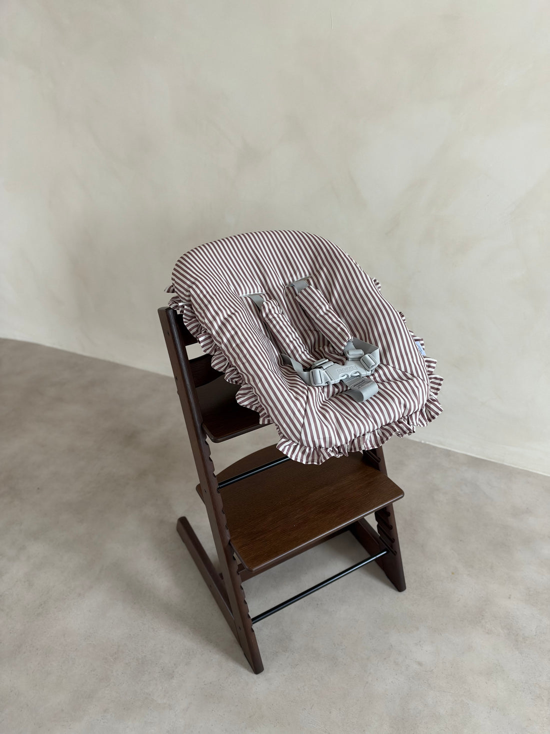 Mocha Stripe Newborn Cushion