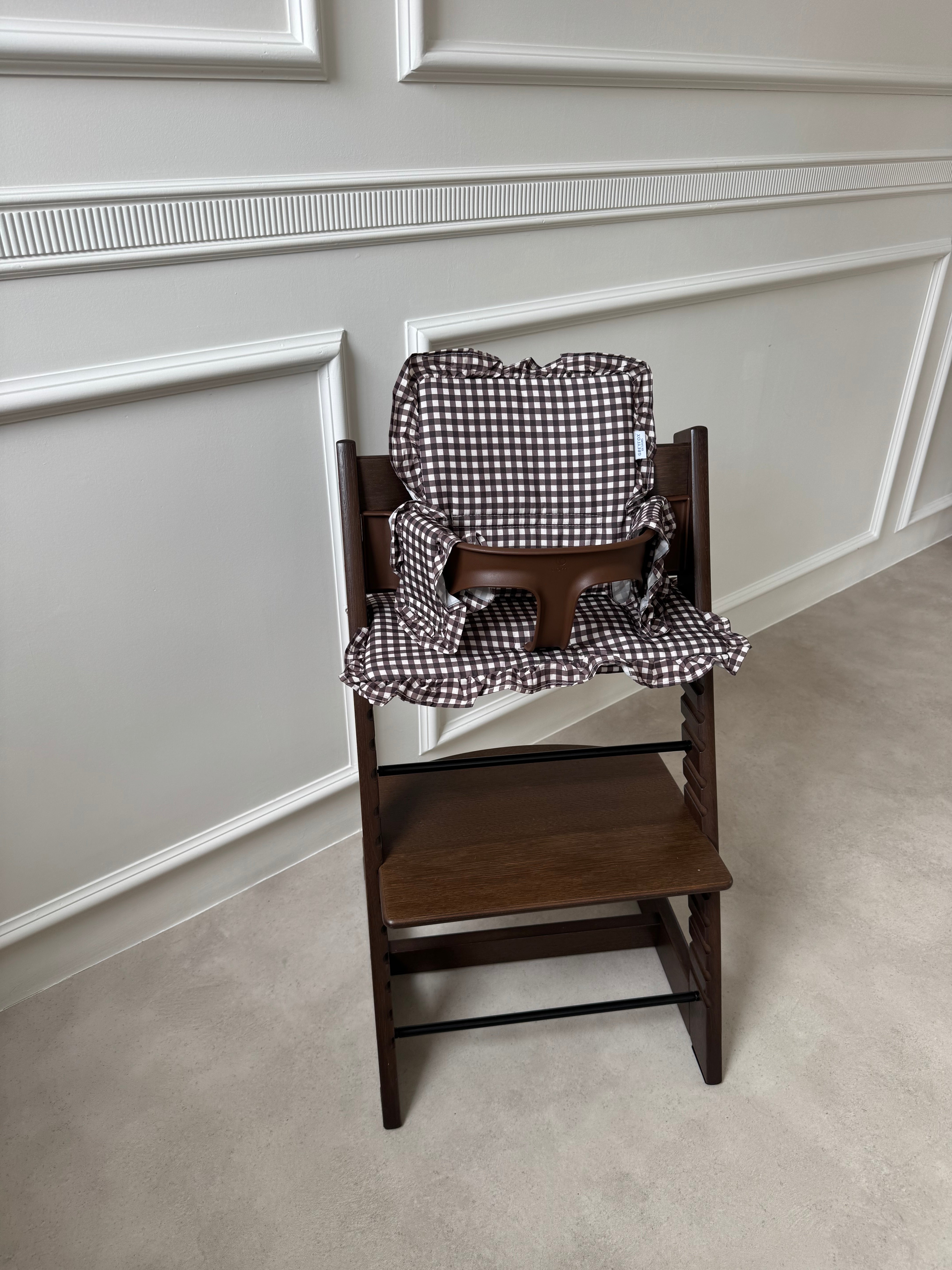Espresso Gingham 2 in 1 Cushion