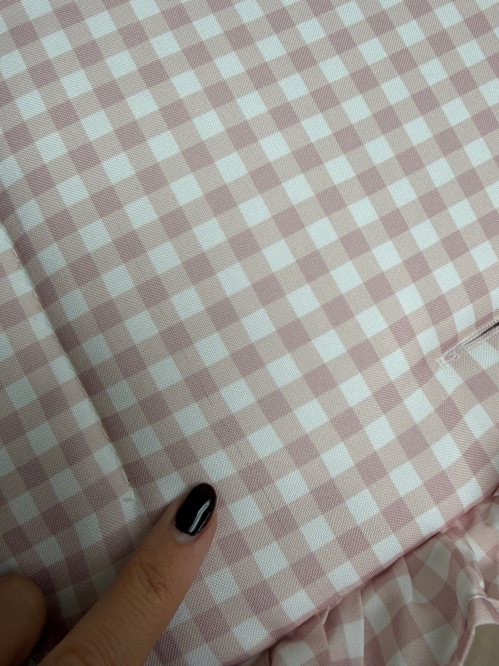Blush Gingham 2 in 1 Cushion - MINOR DEFECT