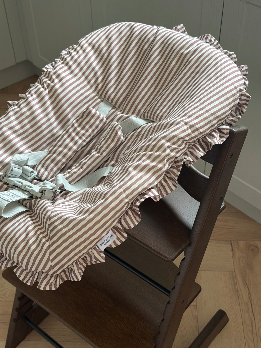 Mocha Stripe Newborn Cushion