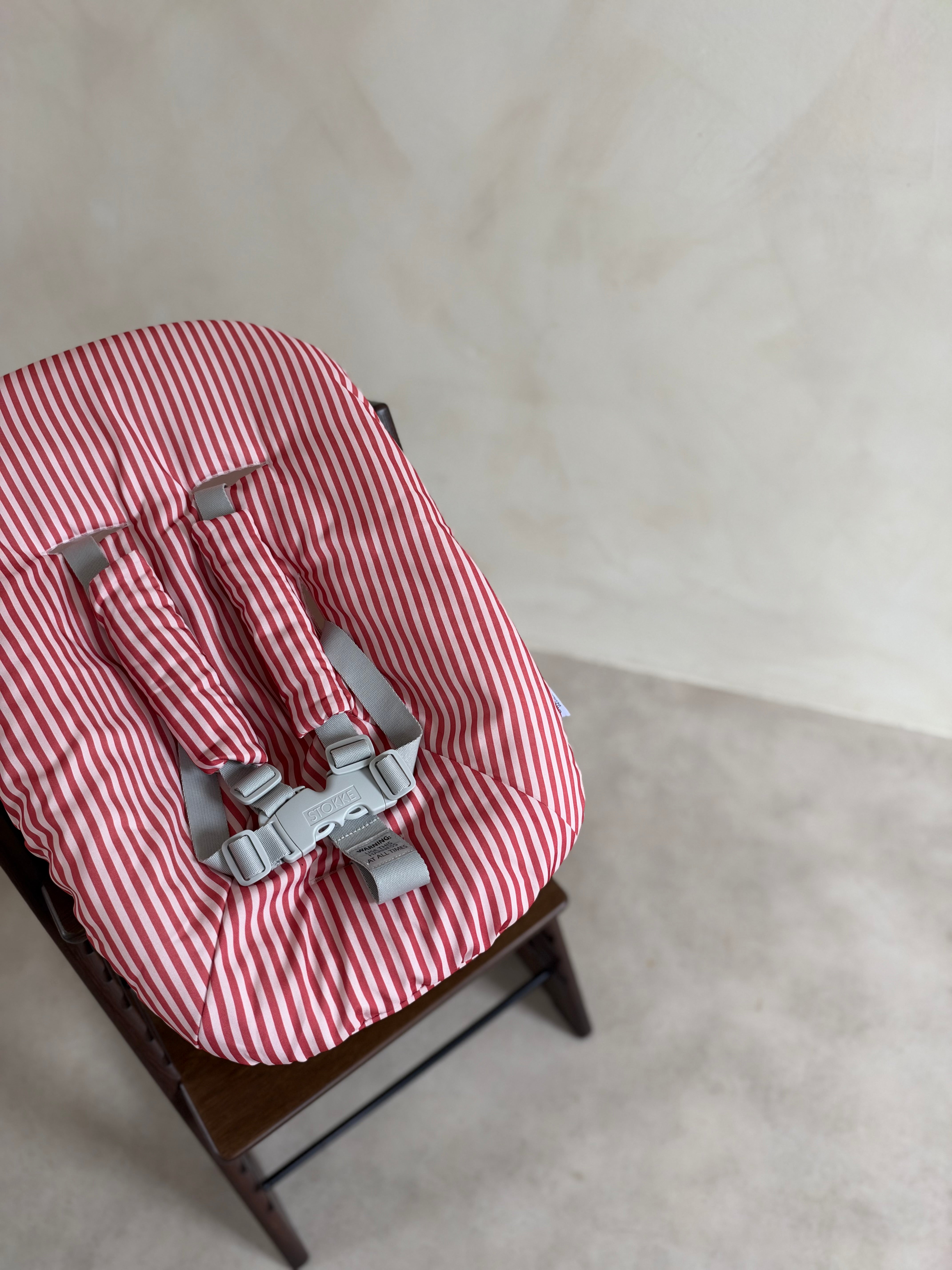 Rhubarb Stripe Newborn Cushion