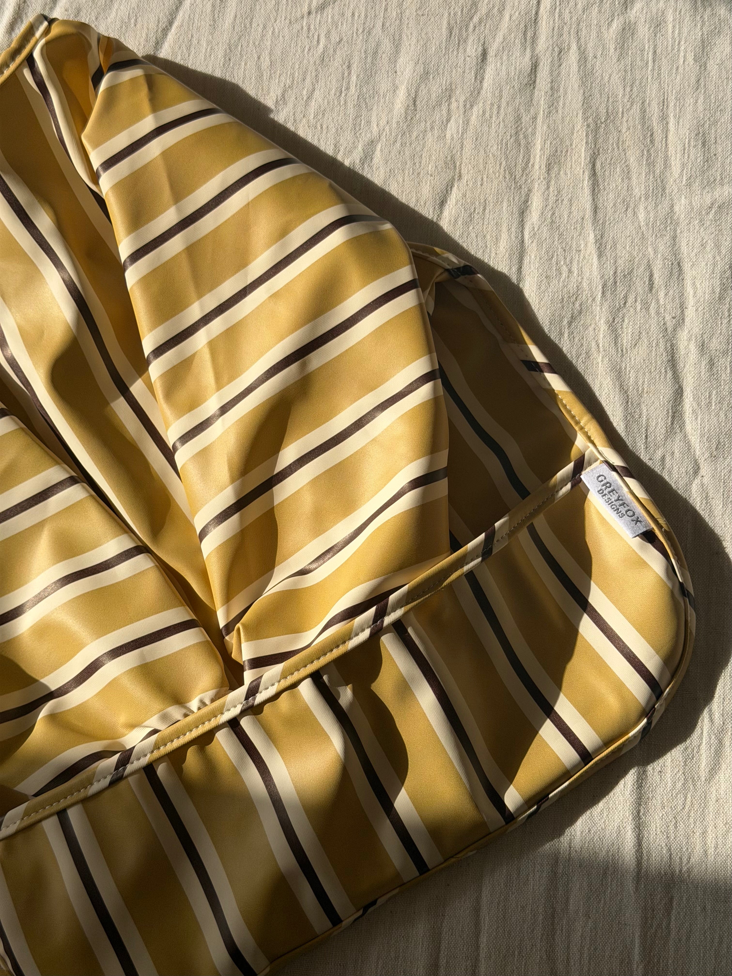 Mustard Stripe - Long Sleeved Bib
