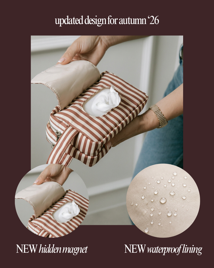 Wipe Pouch - Mocha Stripe