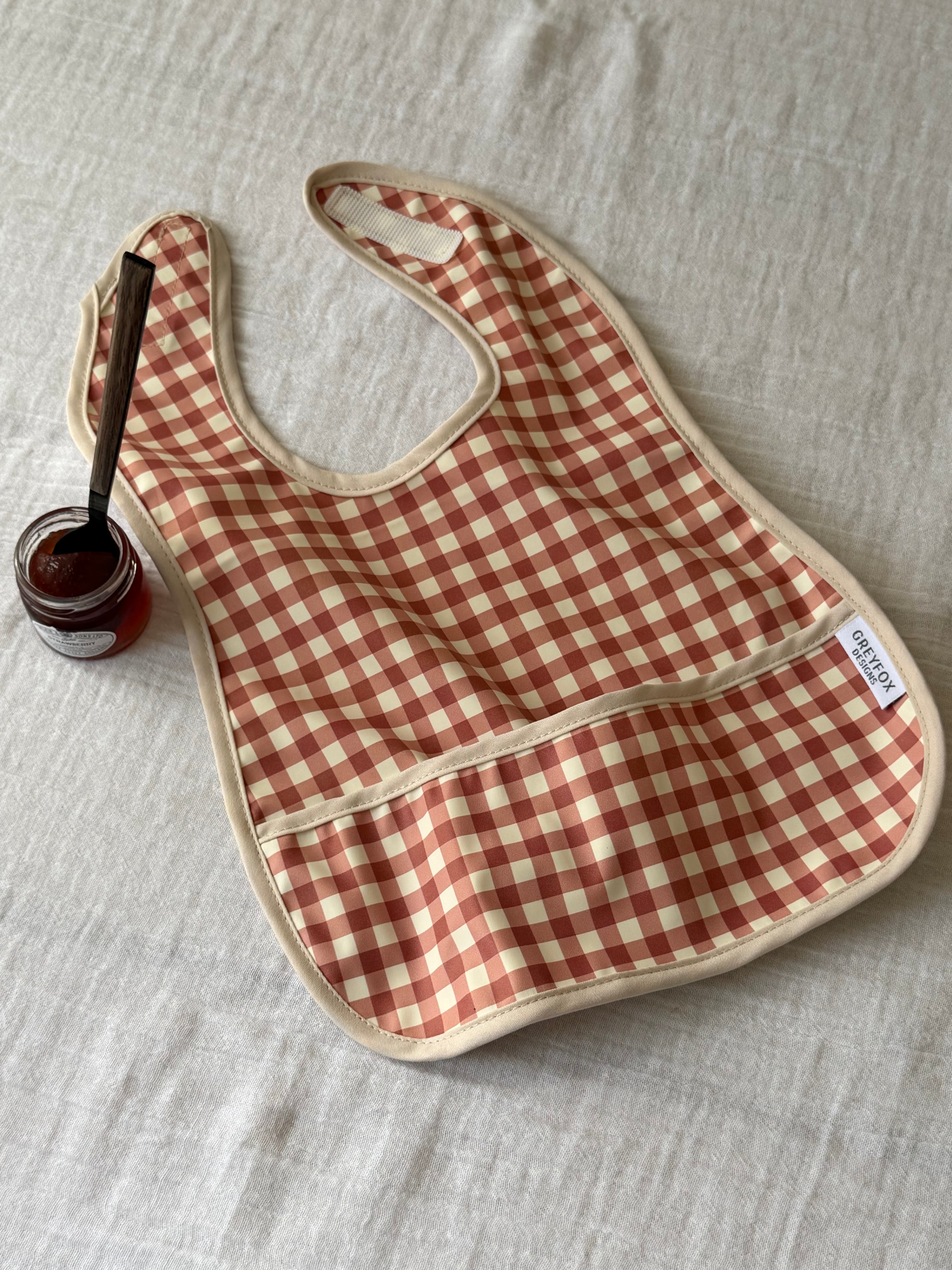 Berry Gingham - Mini Bib