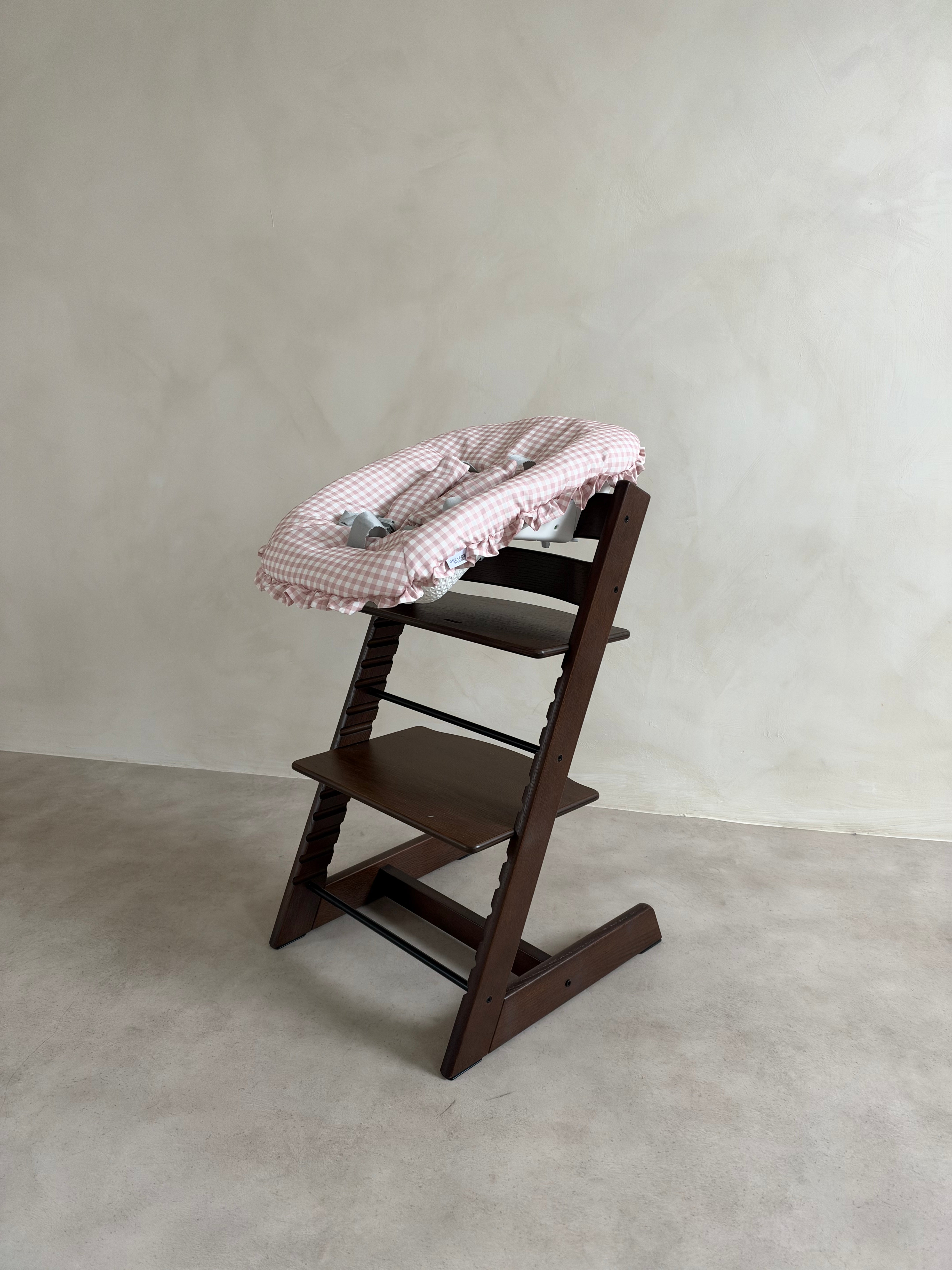 Blush Gingham Newborn Cushion
