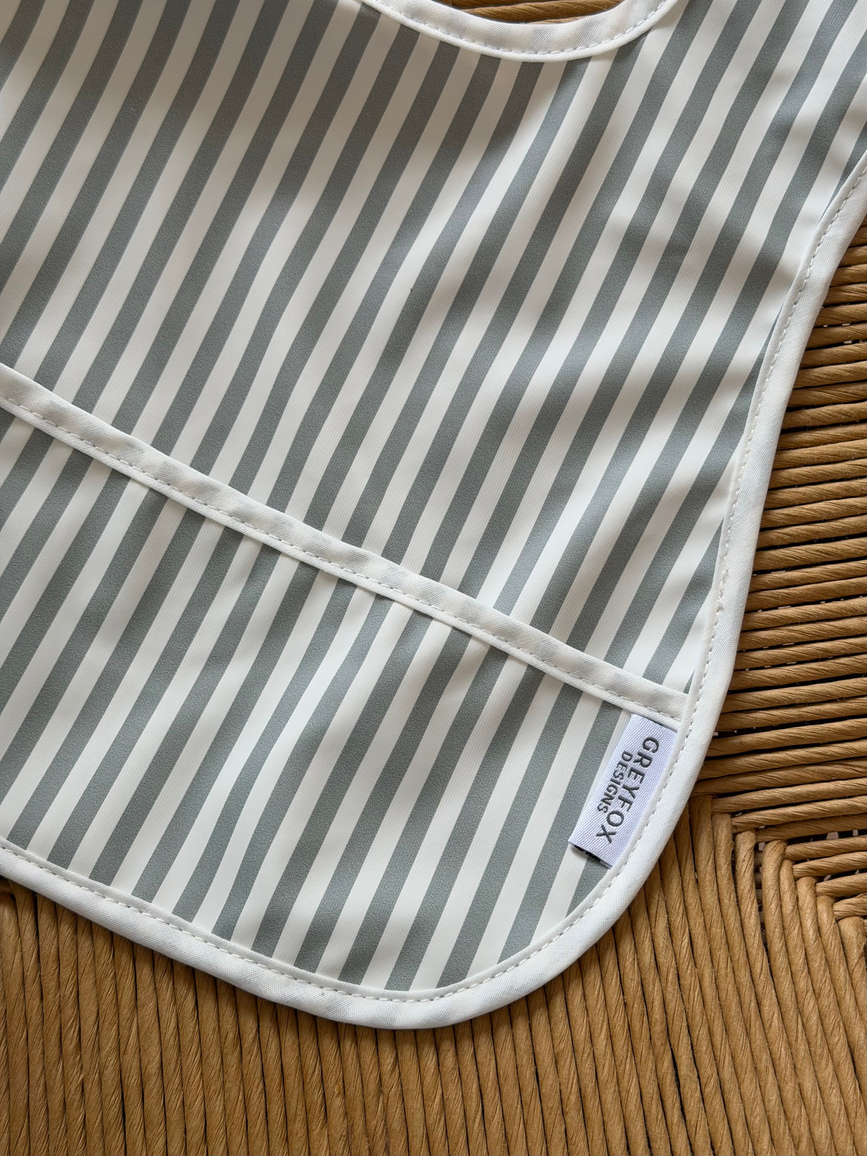 Sage Stripe - Mini Bib
