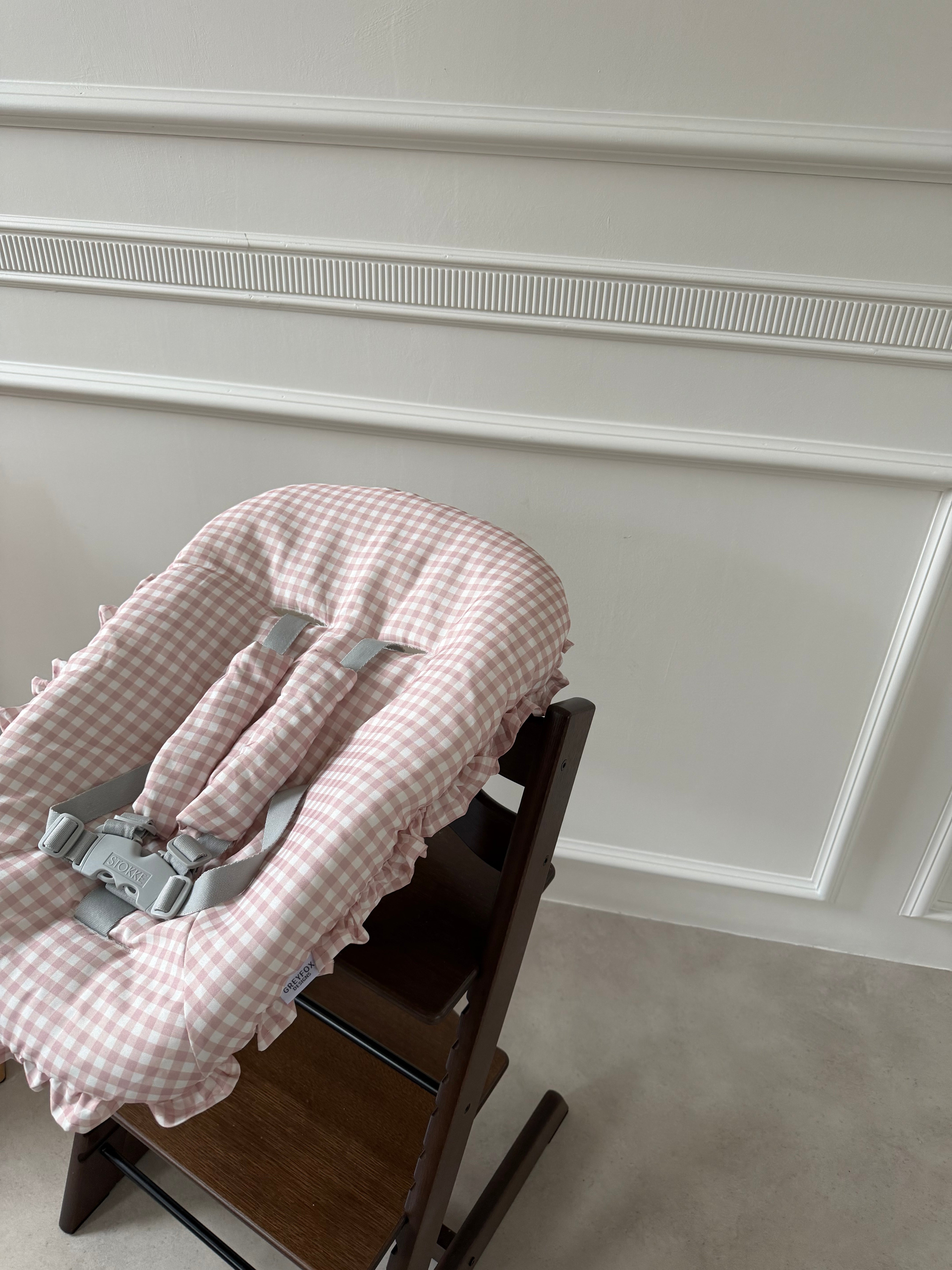 Blush Gingham Newborn Cushion