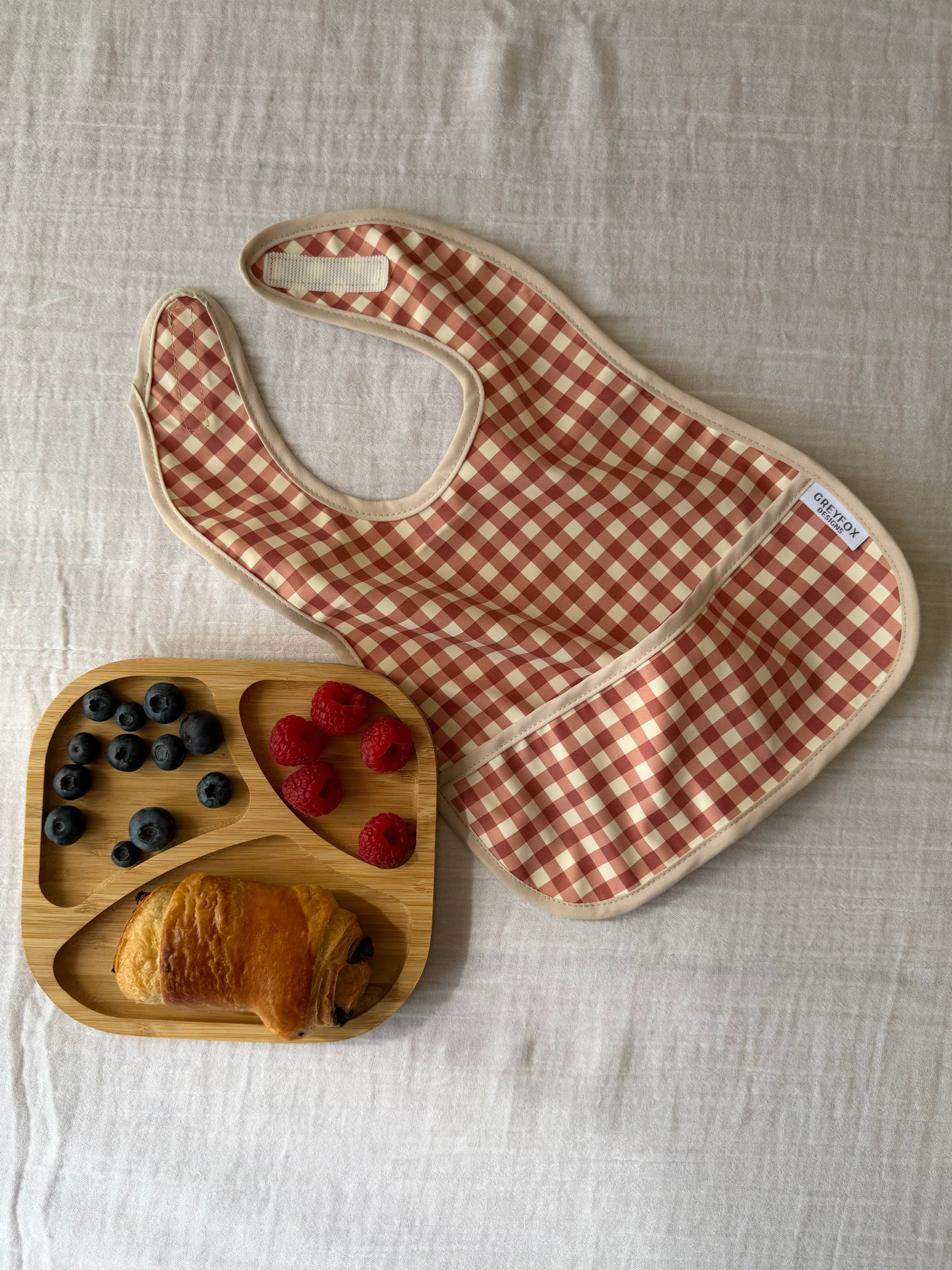 Berry Gingham - Mini Bib