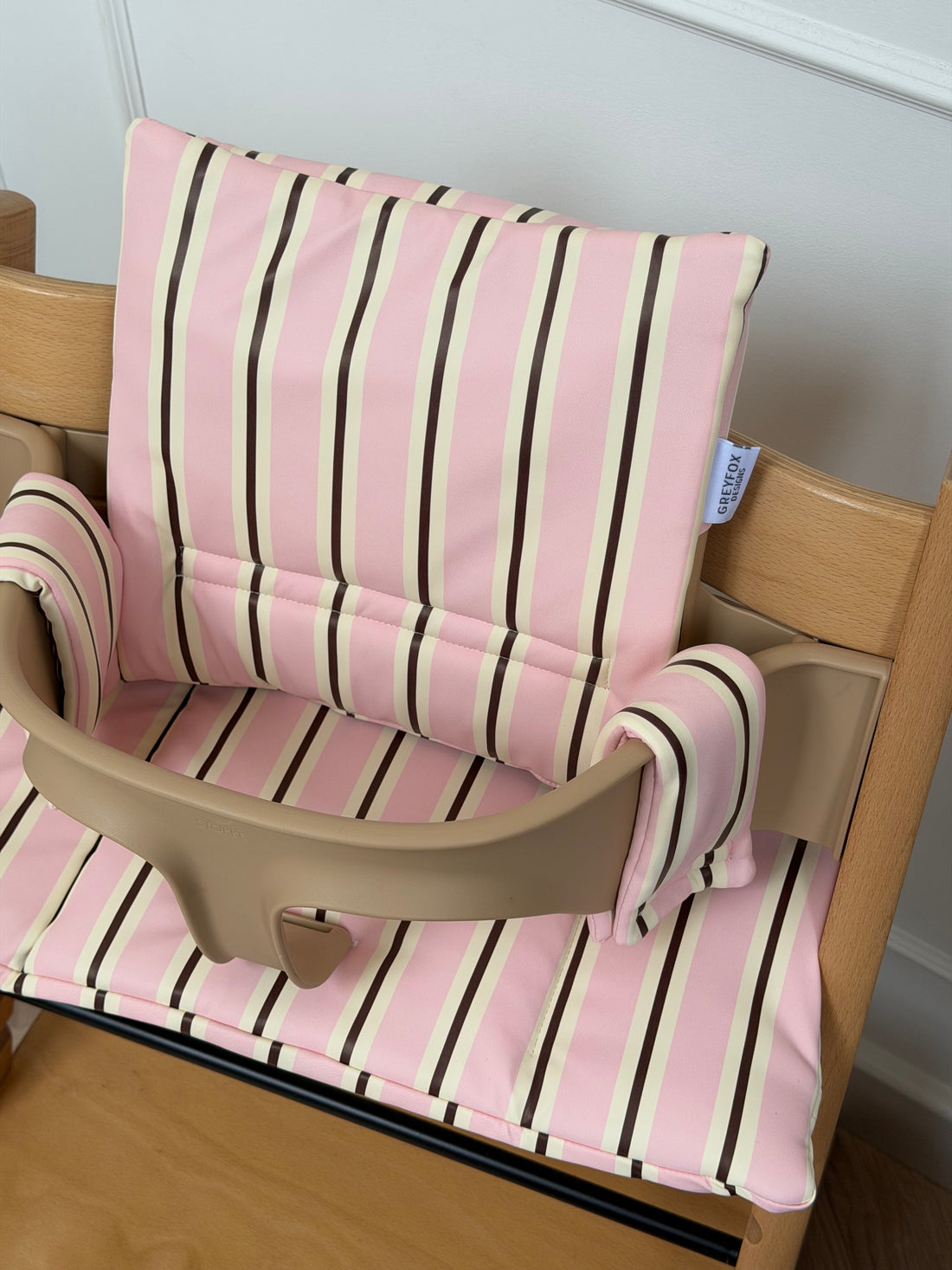 Pink and Brown stripe 2 in 1 Cushion