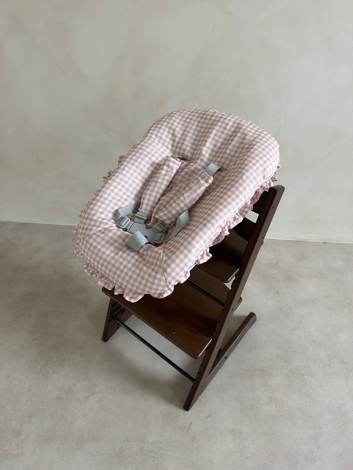 Blush Gingham Newborn Cushion