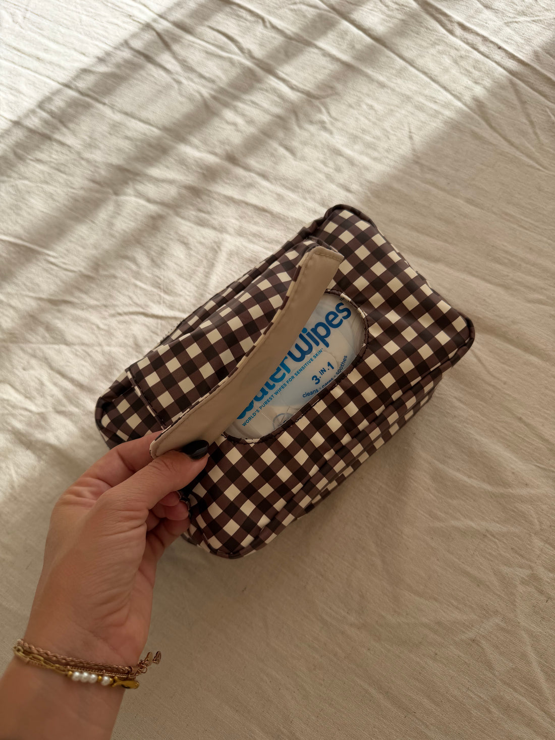 Wipe Pouch - Espresso Gingham