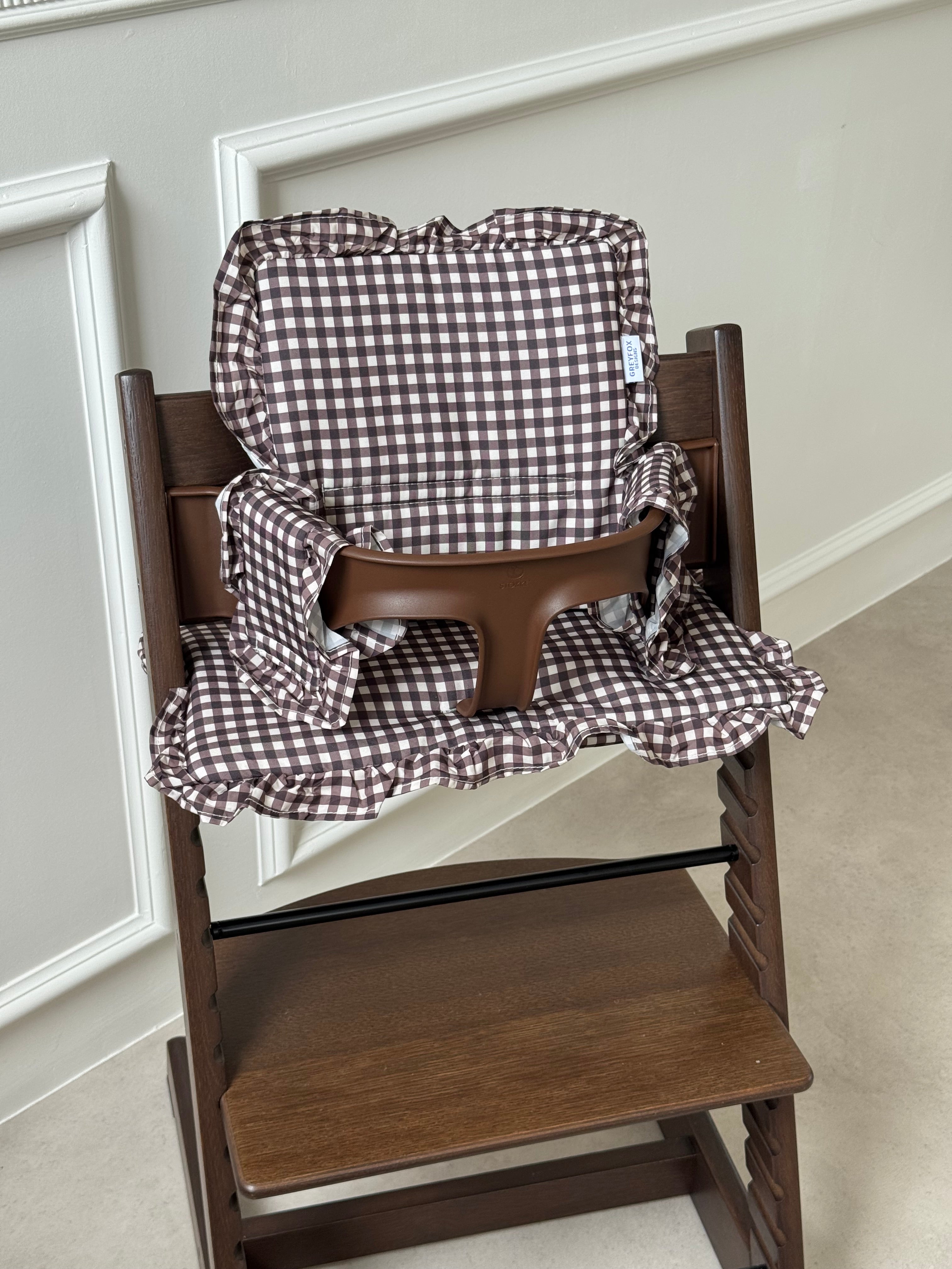 Espresso Gingham 2 in 1 Cushion