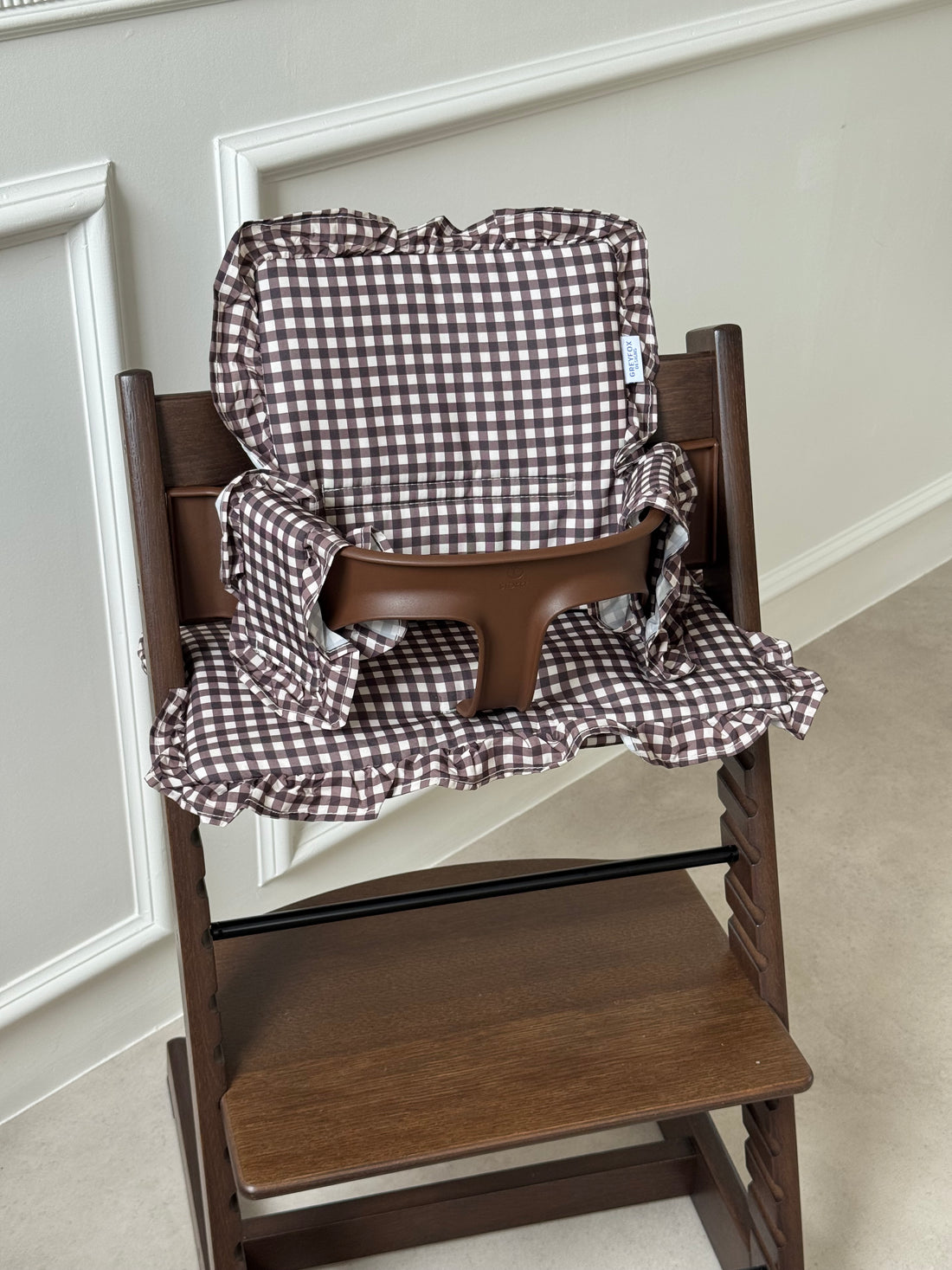 Espresso Gingham 2 in 1 Cushion