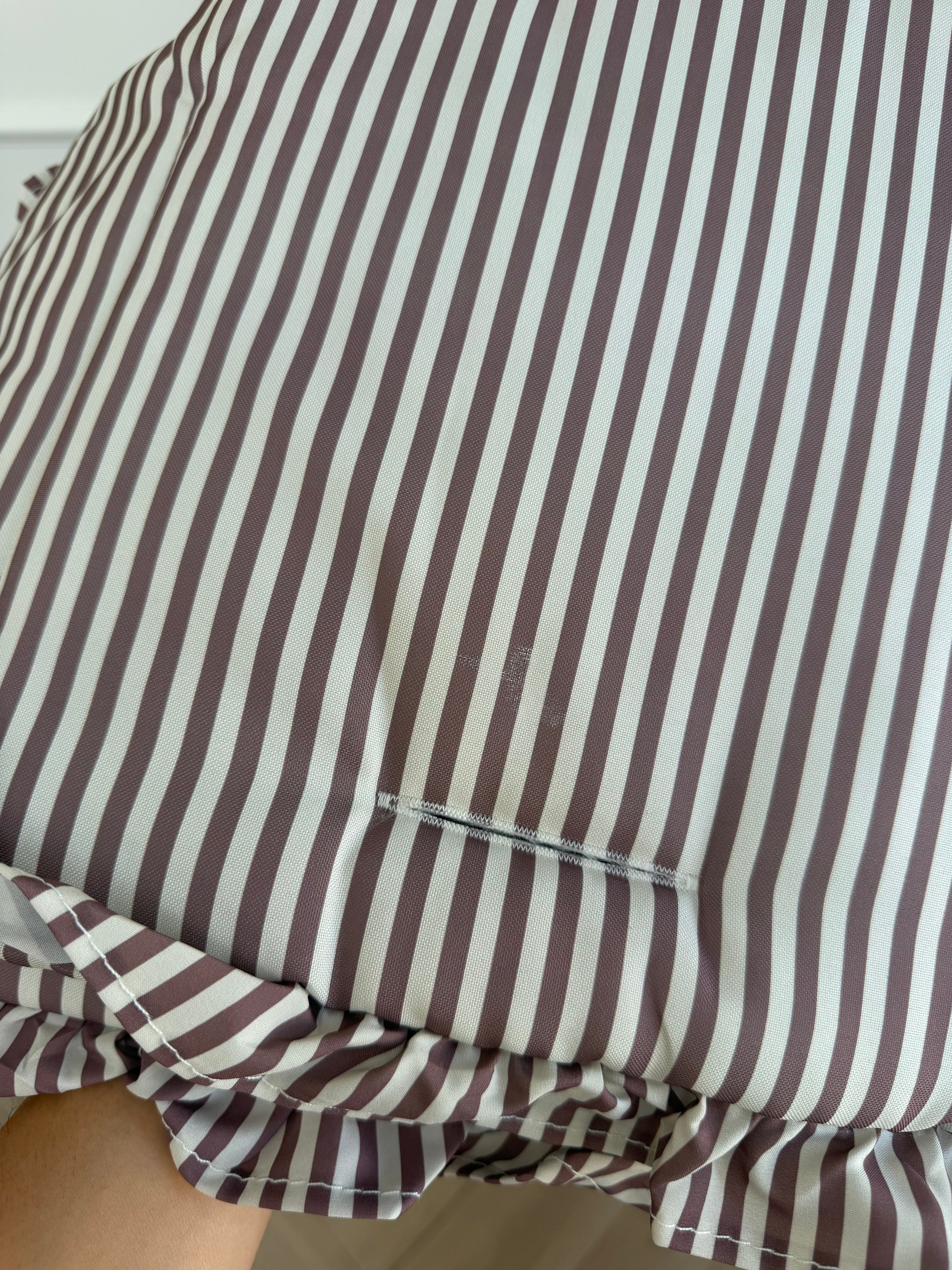 Mocha Stripe 2 in 1 Cushion - Defect B