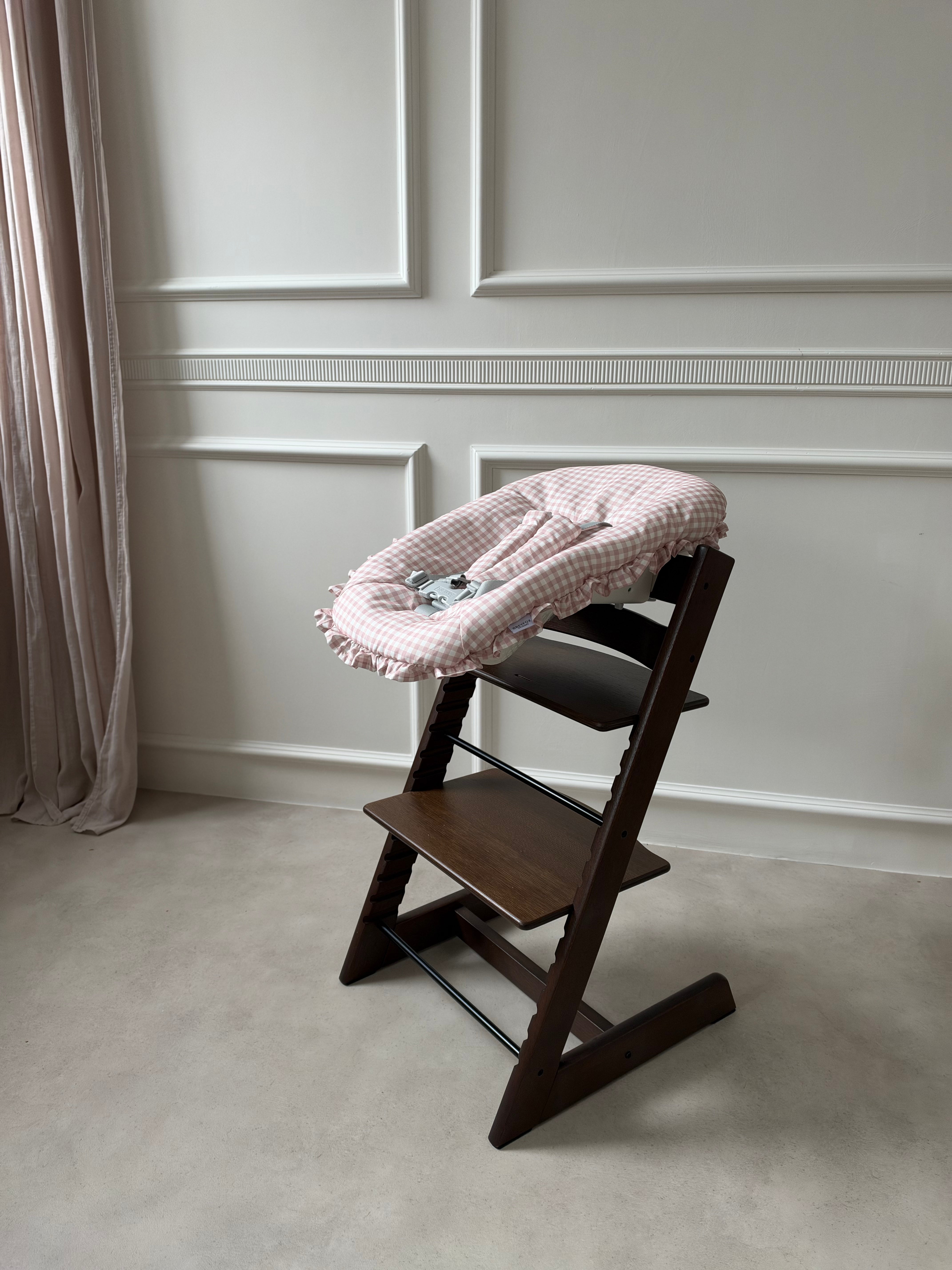 Blush Gingham Newborn Cushion
