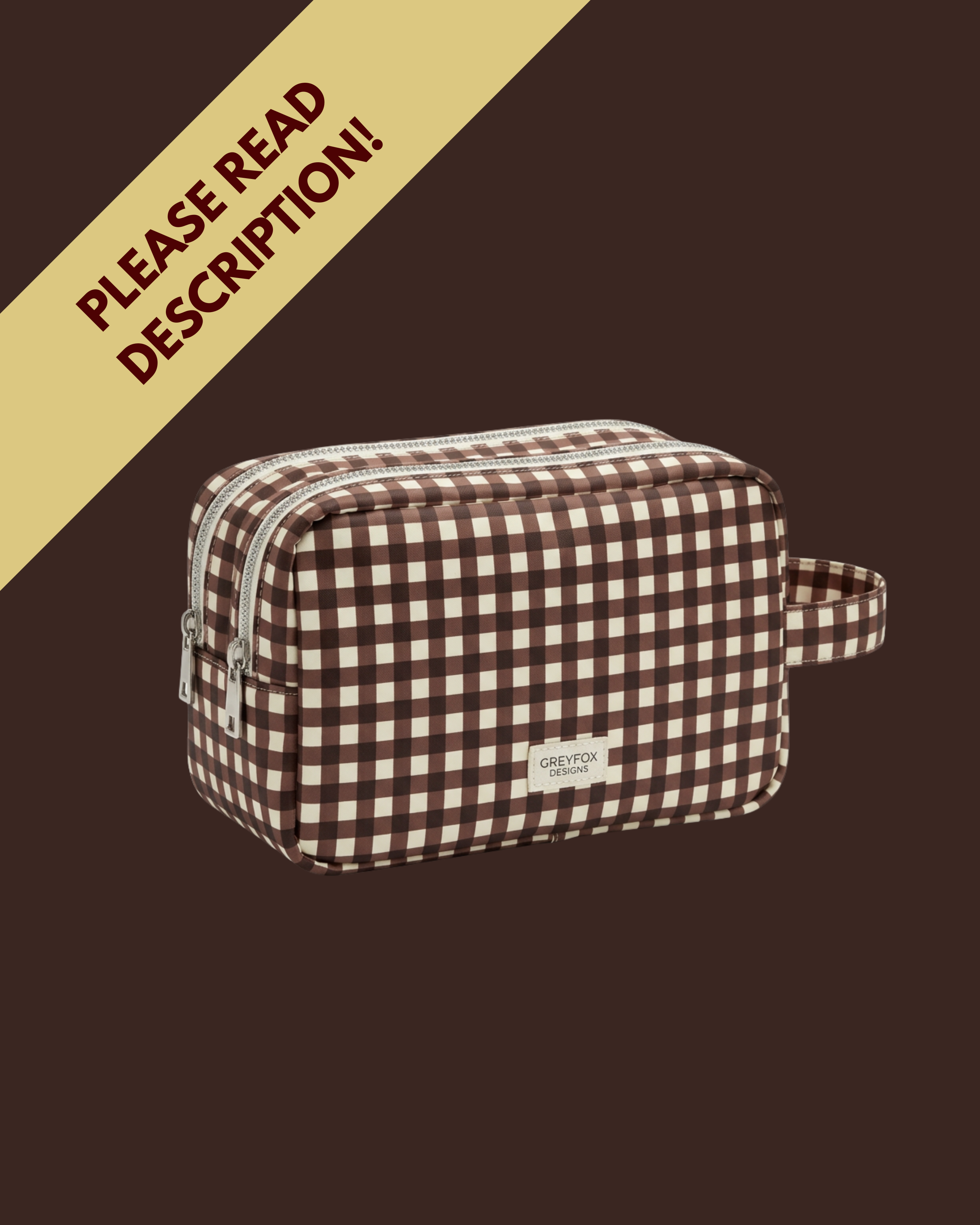 Wipe Pouch - Espresso Gingham