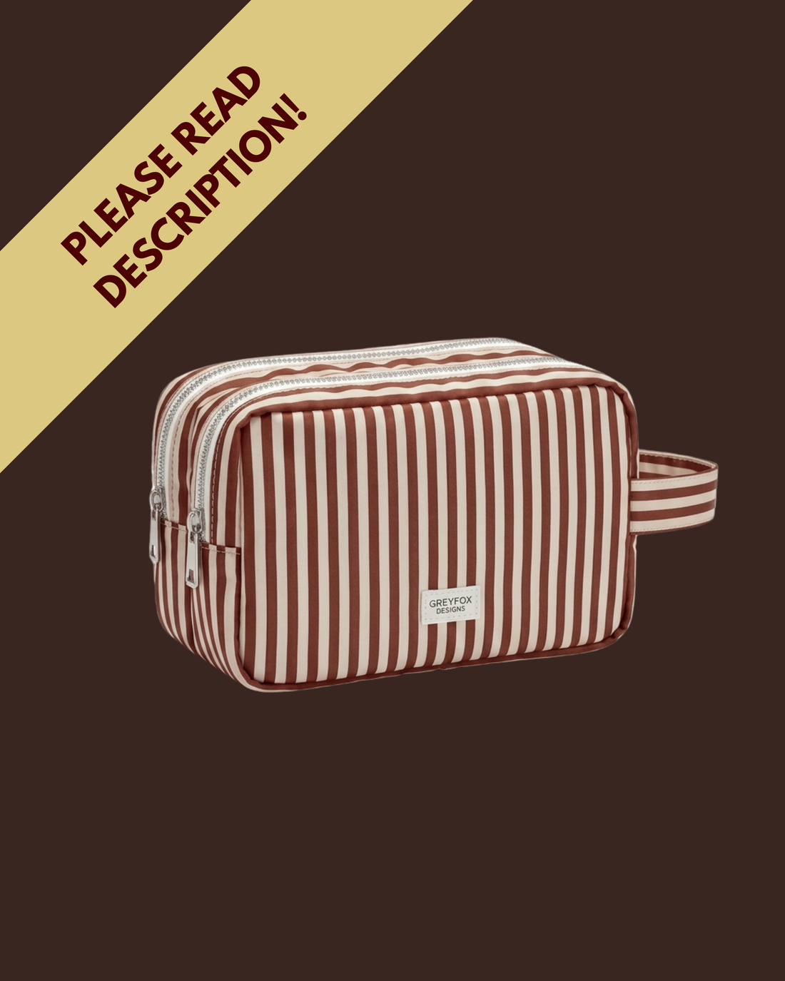 Wipe Pouch - Mocha Stripe