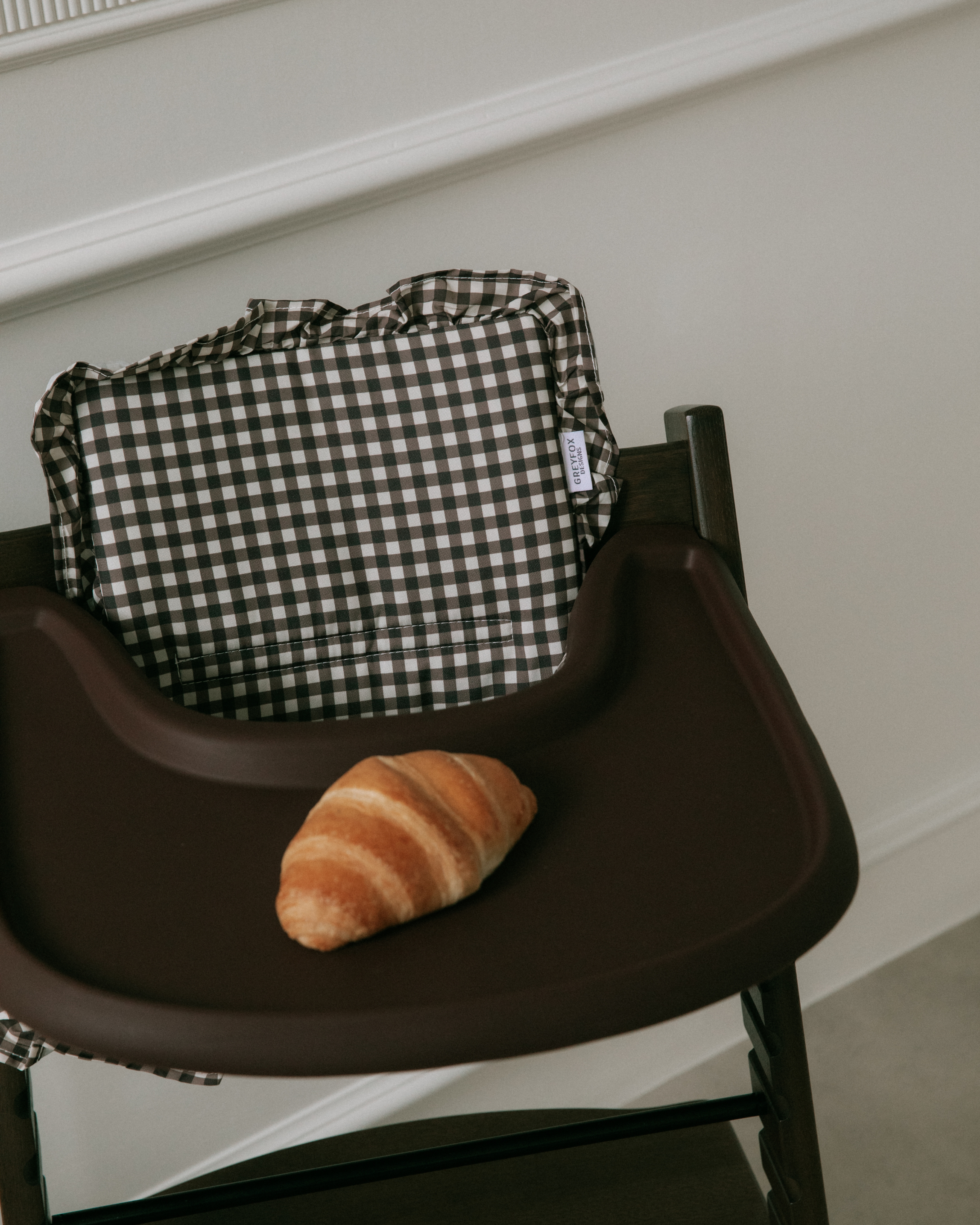 Espresso Gingham 2 in 1 Cushion