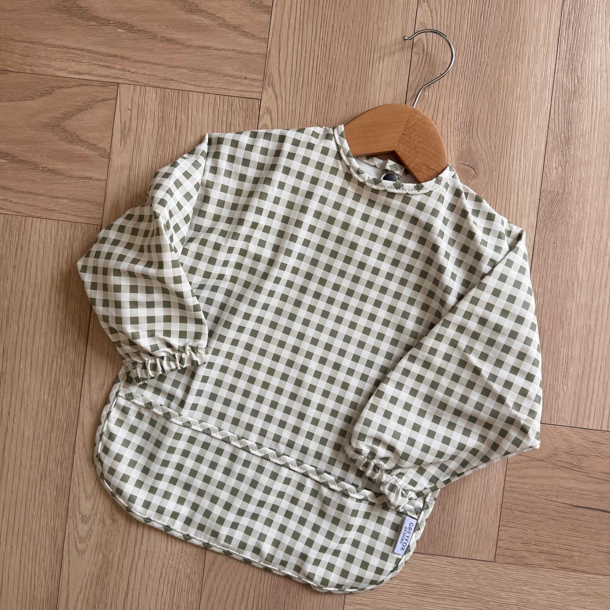 Thyme Gingham - Long Sleeved Bib