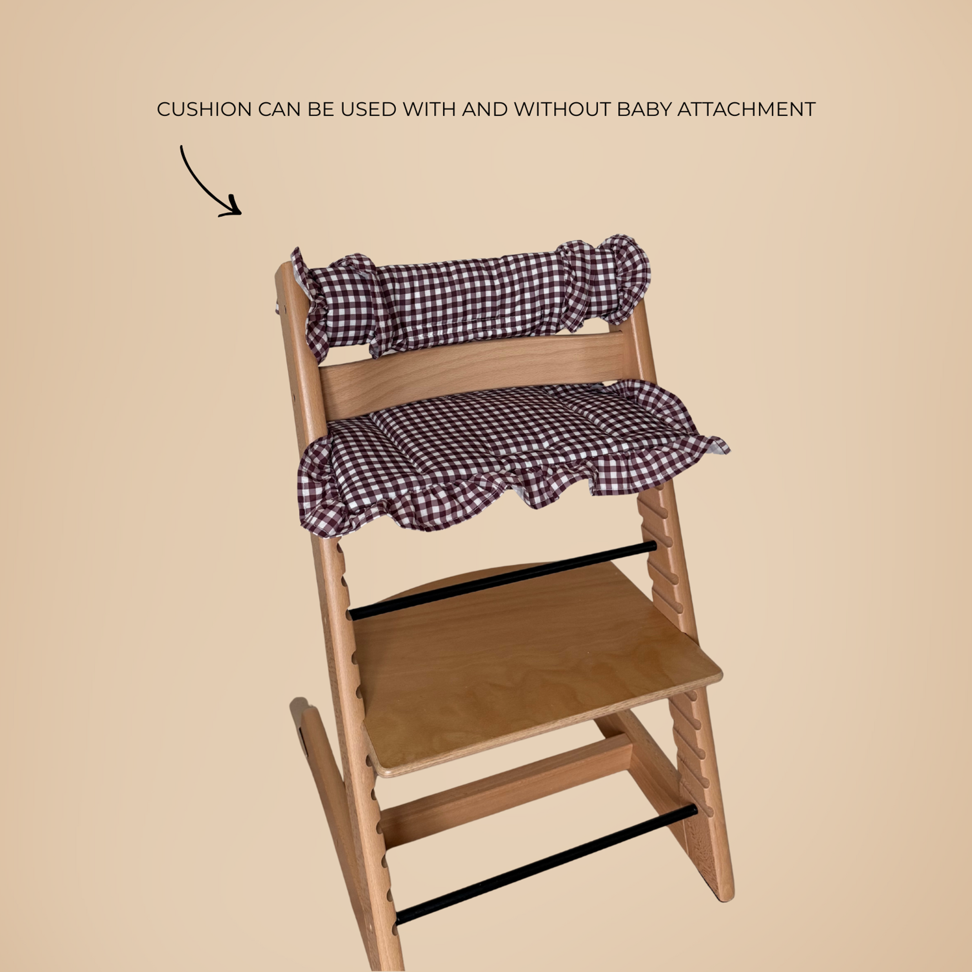 Mulberry Gingham 2 in 1 Cushion