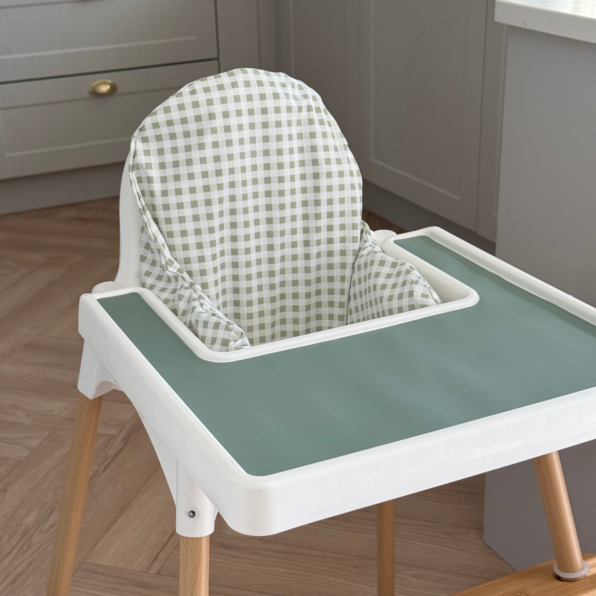 Sage Gingham Cushion Cover