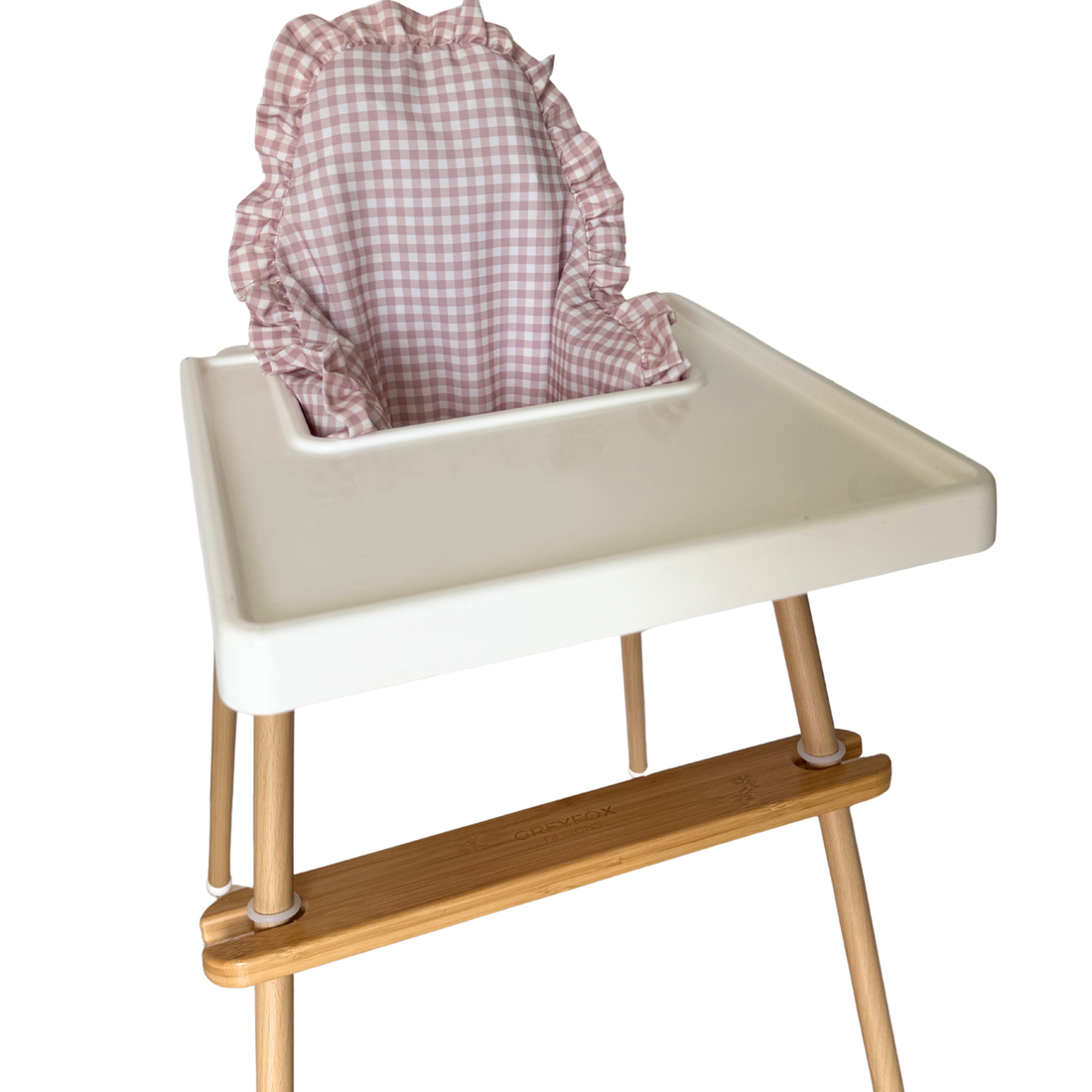 Blush Gingham Ruffle Cushion Cover