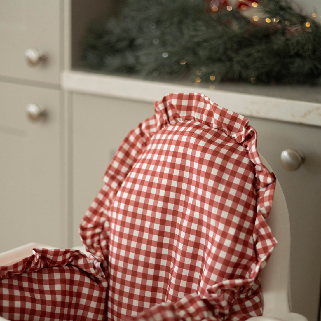 Berry Gingham Cushion Cover
