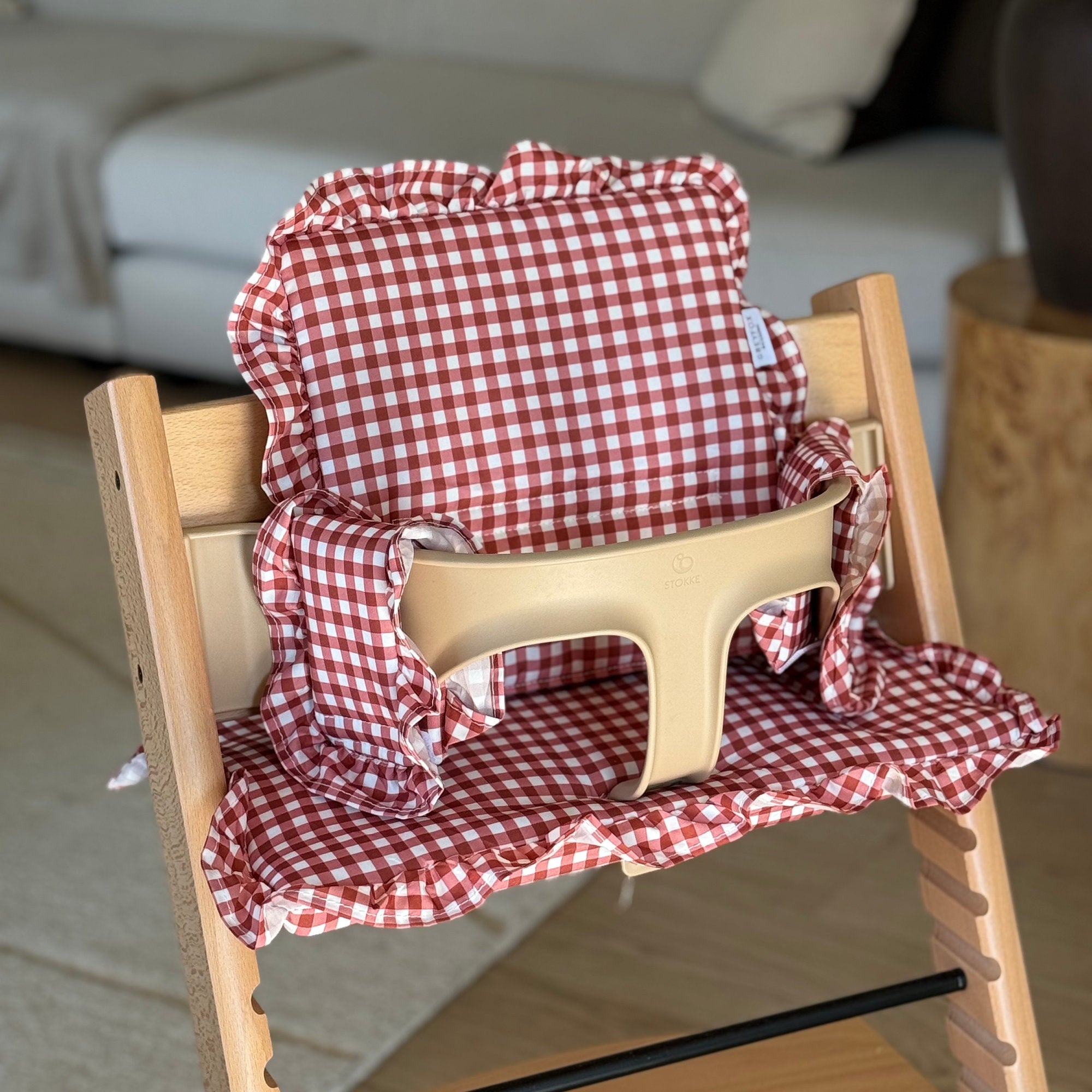 Berry Gingham 2 in 1 Cushion