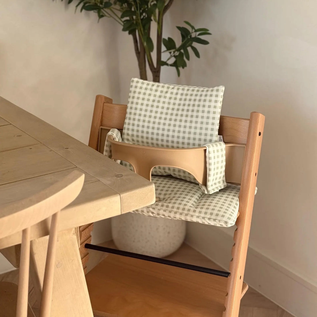 Sage Gingham 2 in 1 Cushion