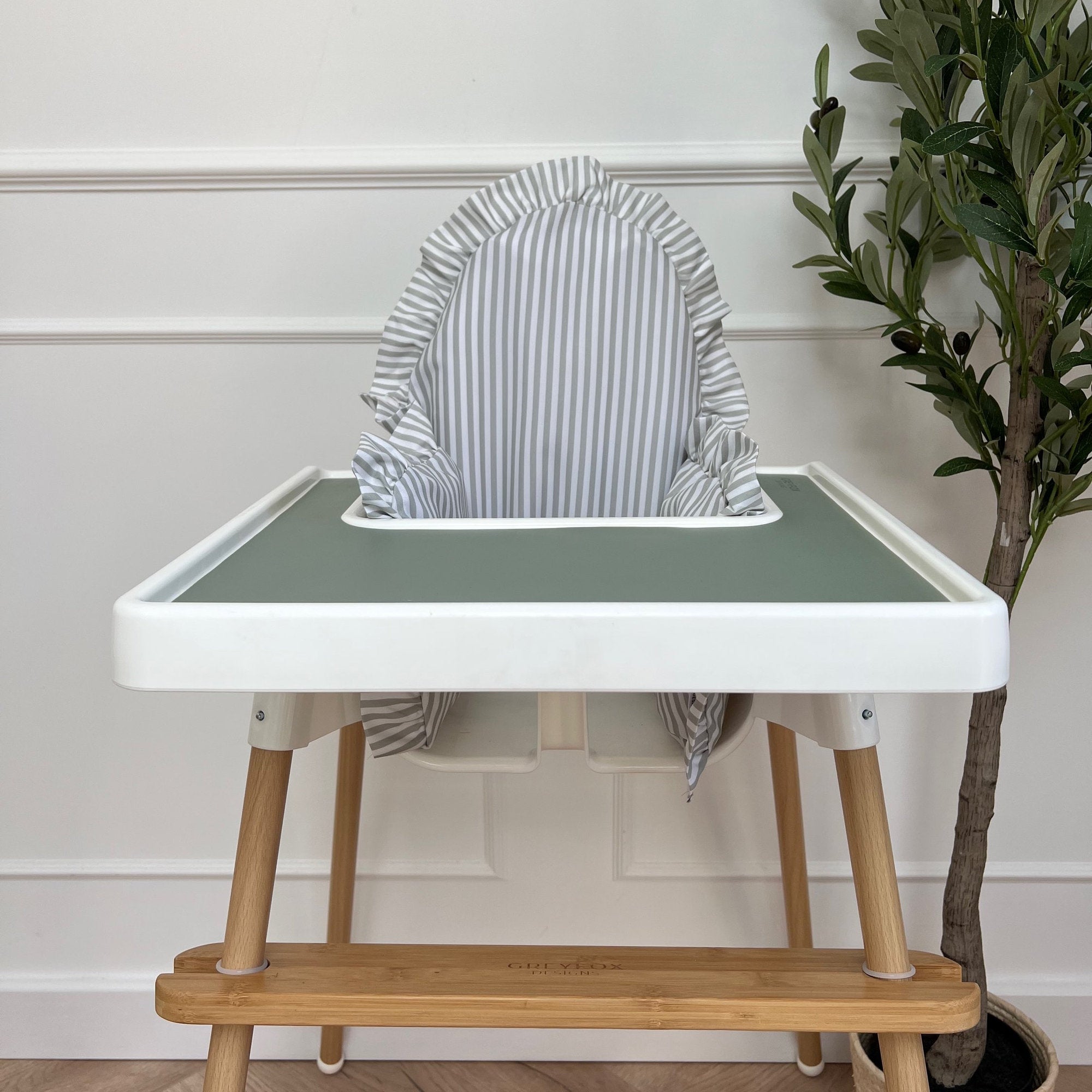 Sage Stripe Cushion Cover