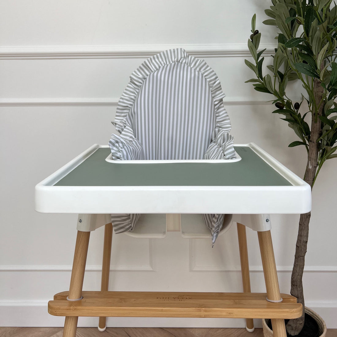 Sage Stripe Cushion Cover
