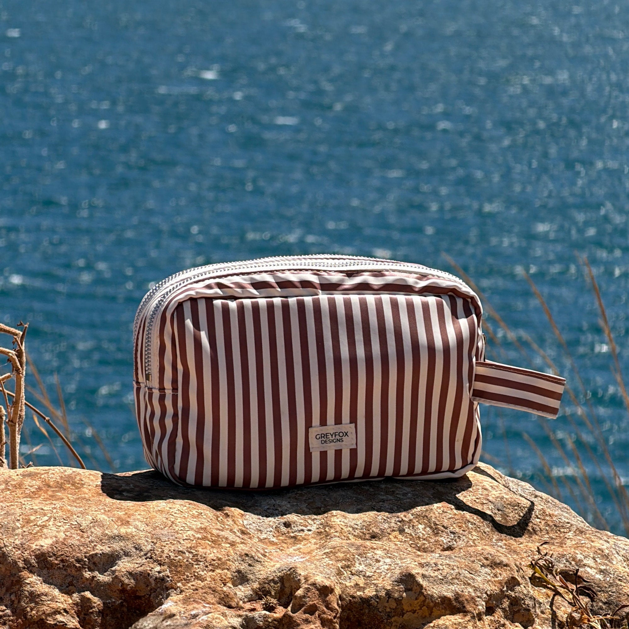Wipe Pouch - Mocha Stripe