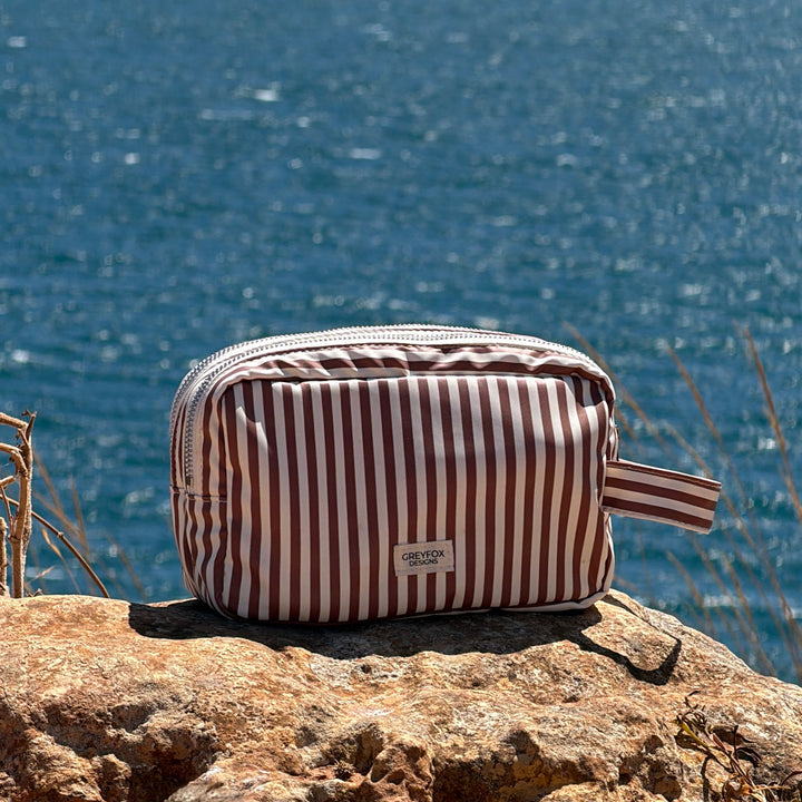 Wipe Pouch - Mocha Stripe