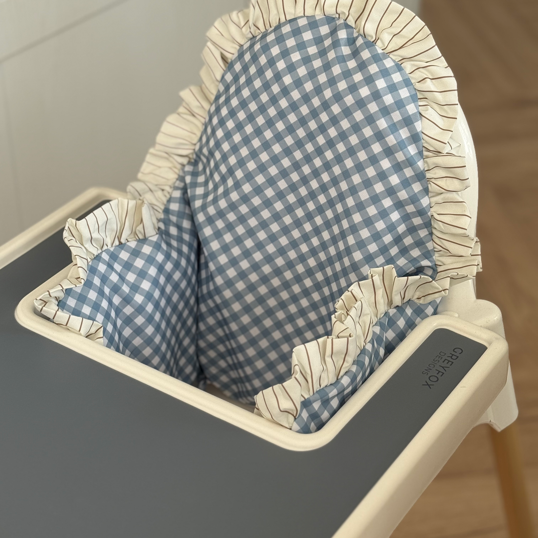 Vintage Blue Ruffle Cushion Cover
