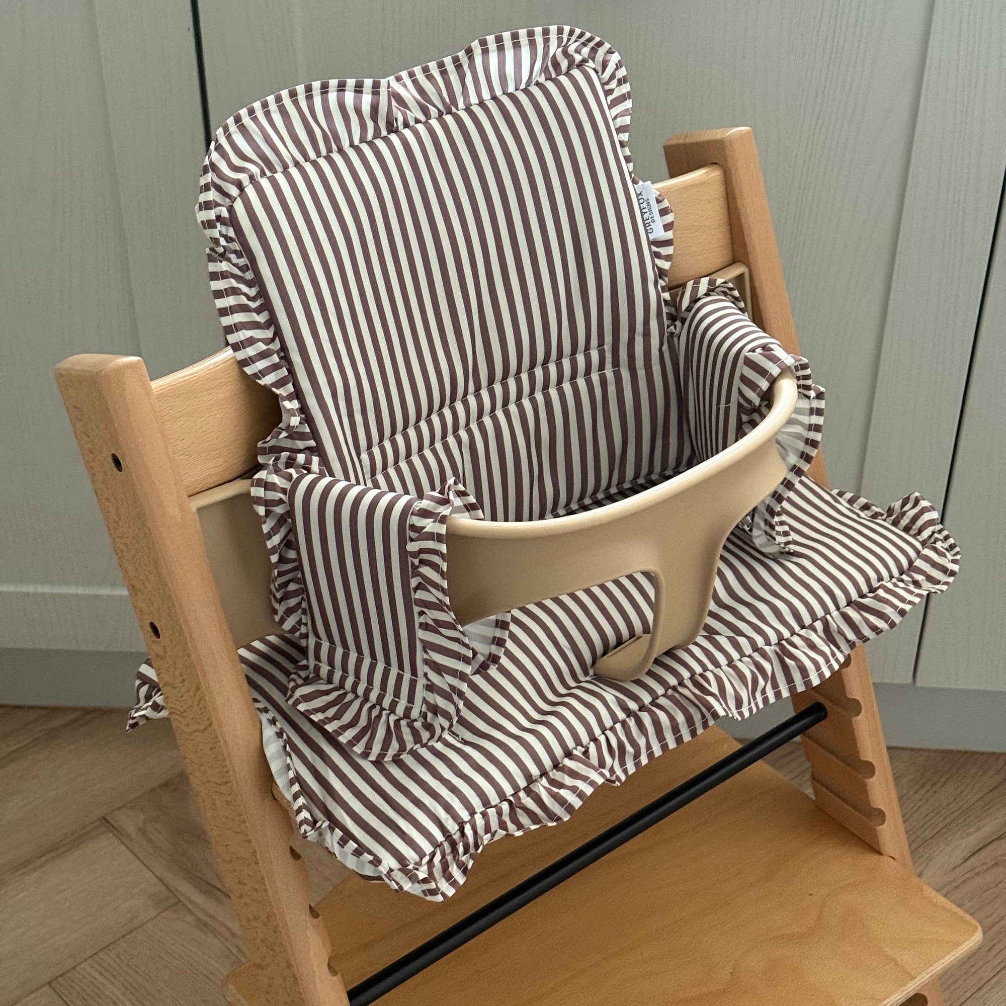 Mocha Stripe 2 in 1 Cushion