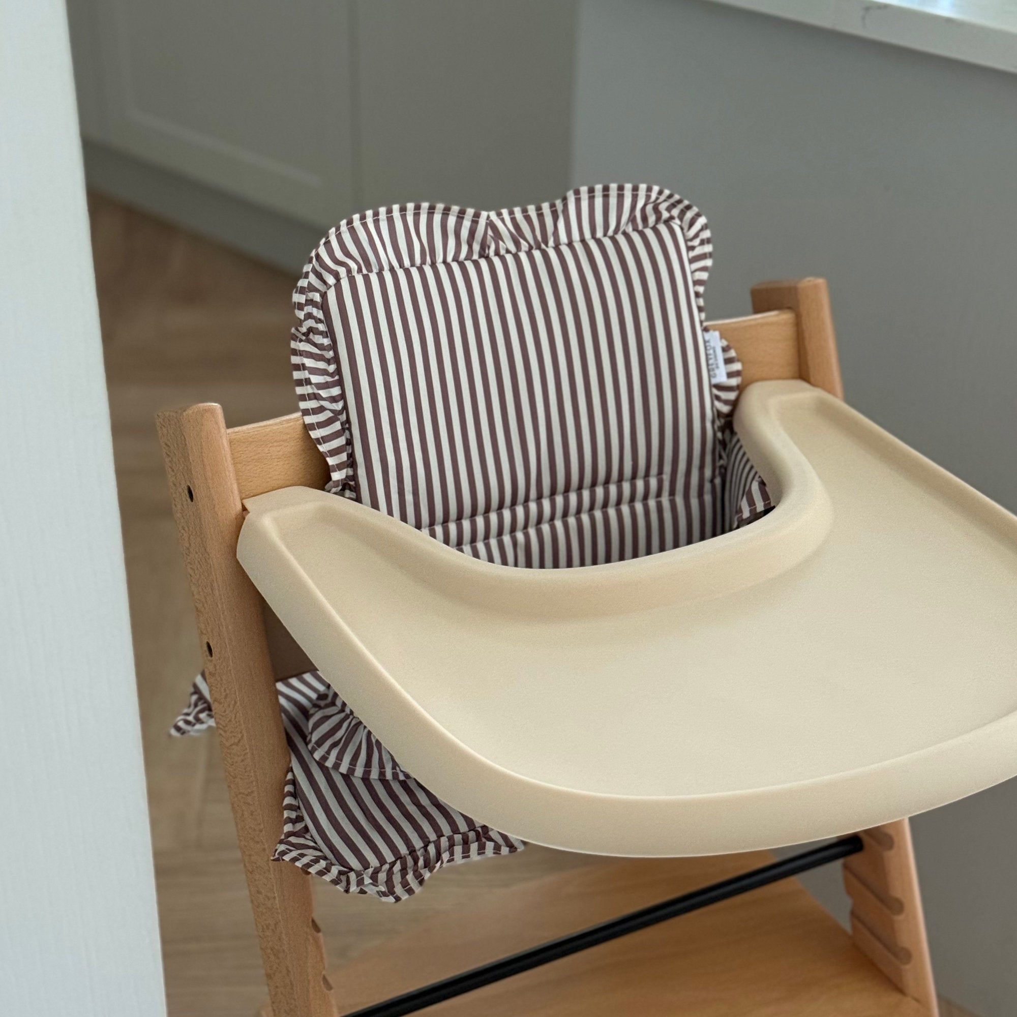 Mocha Stripe 2 in 1 Cushion