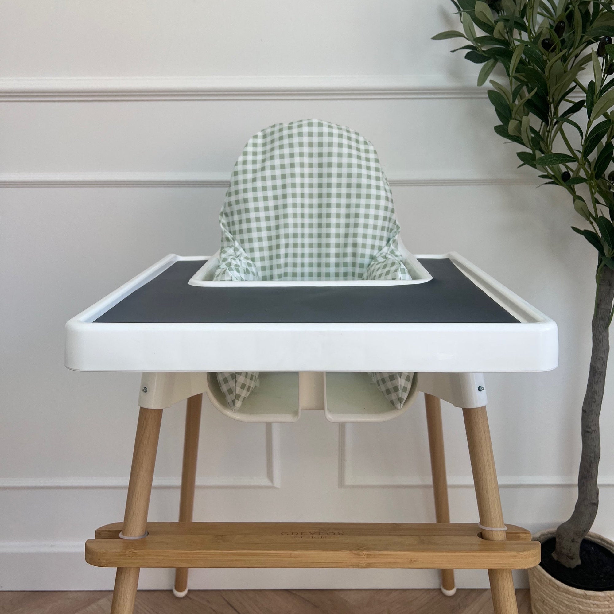 Sage Gingham Cushion Cover