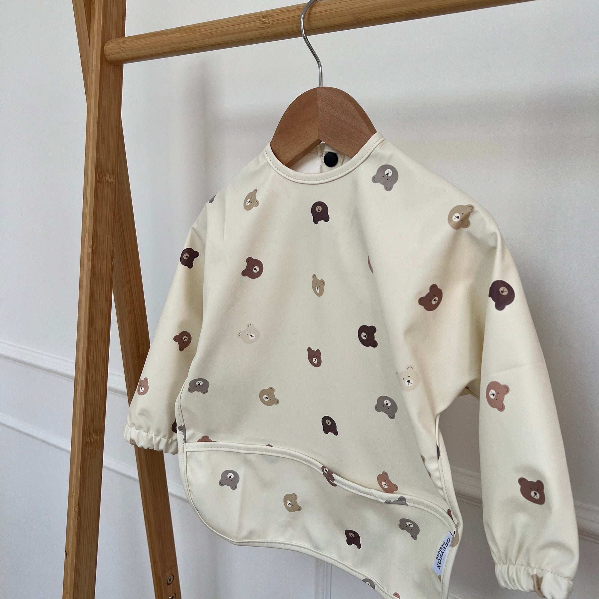 Bertie Bear - Long Sleeved Bib