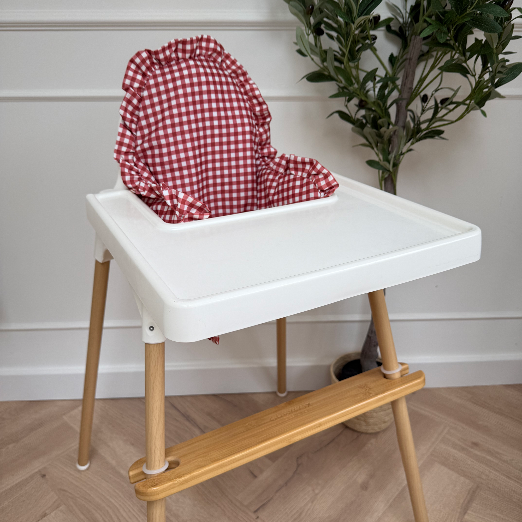 Berry Gingham Cushion Cover