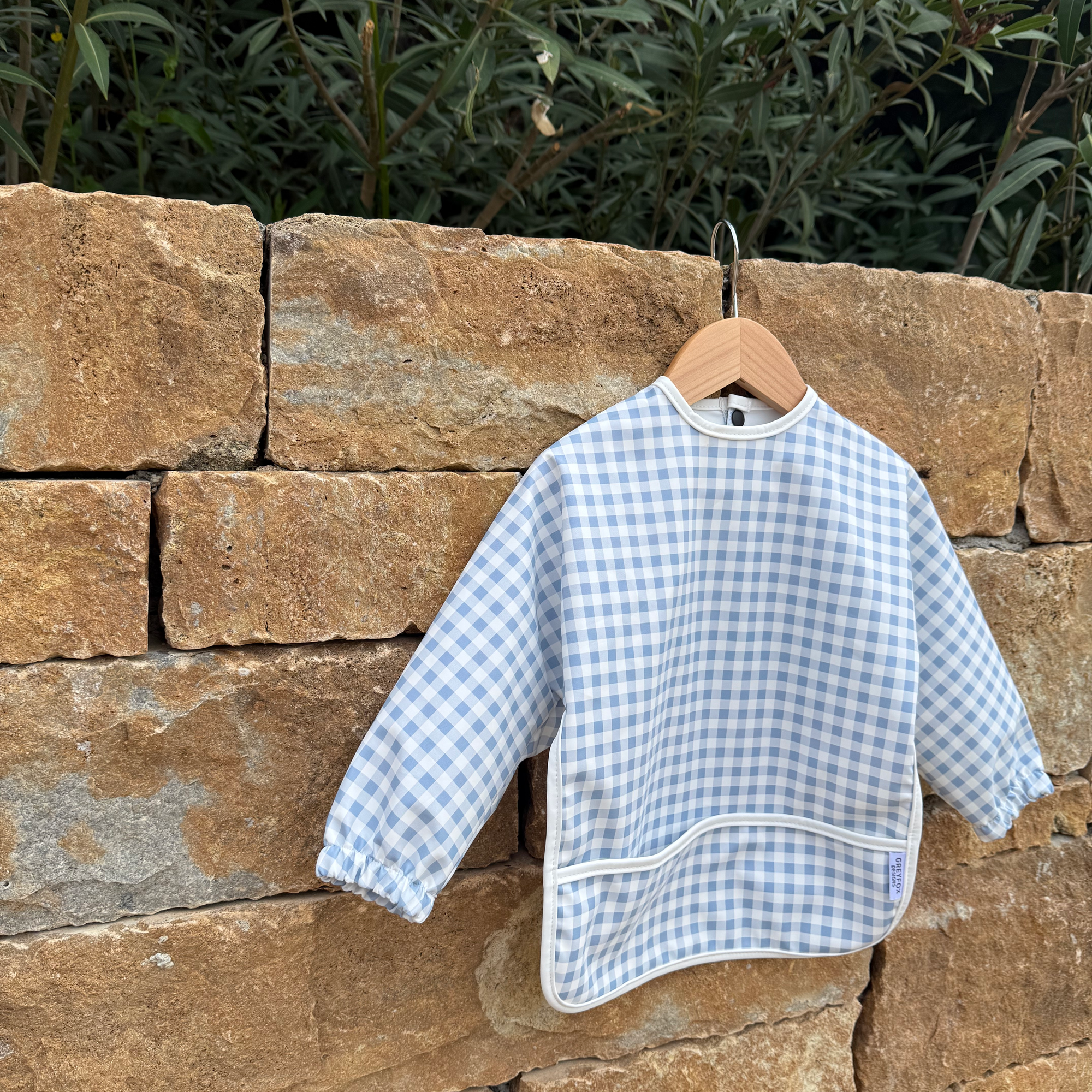 Bluebell Gingham - Long Sleeved Bib
