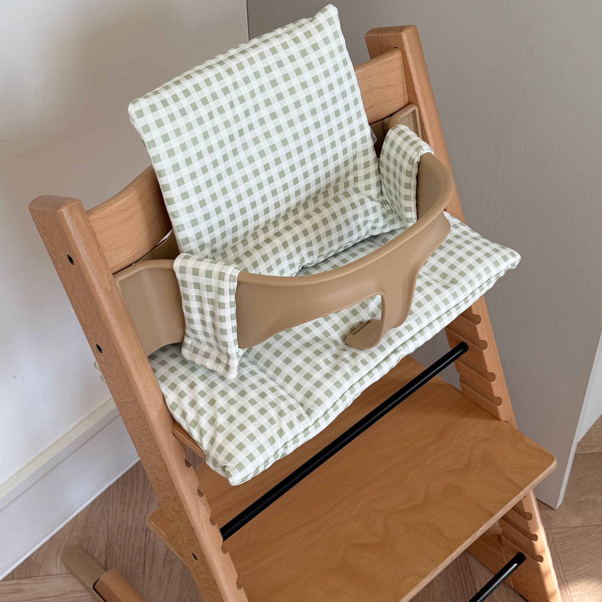 Sage Gingham 2 in 1 Cushion