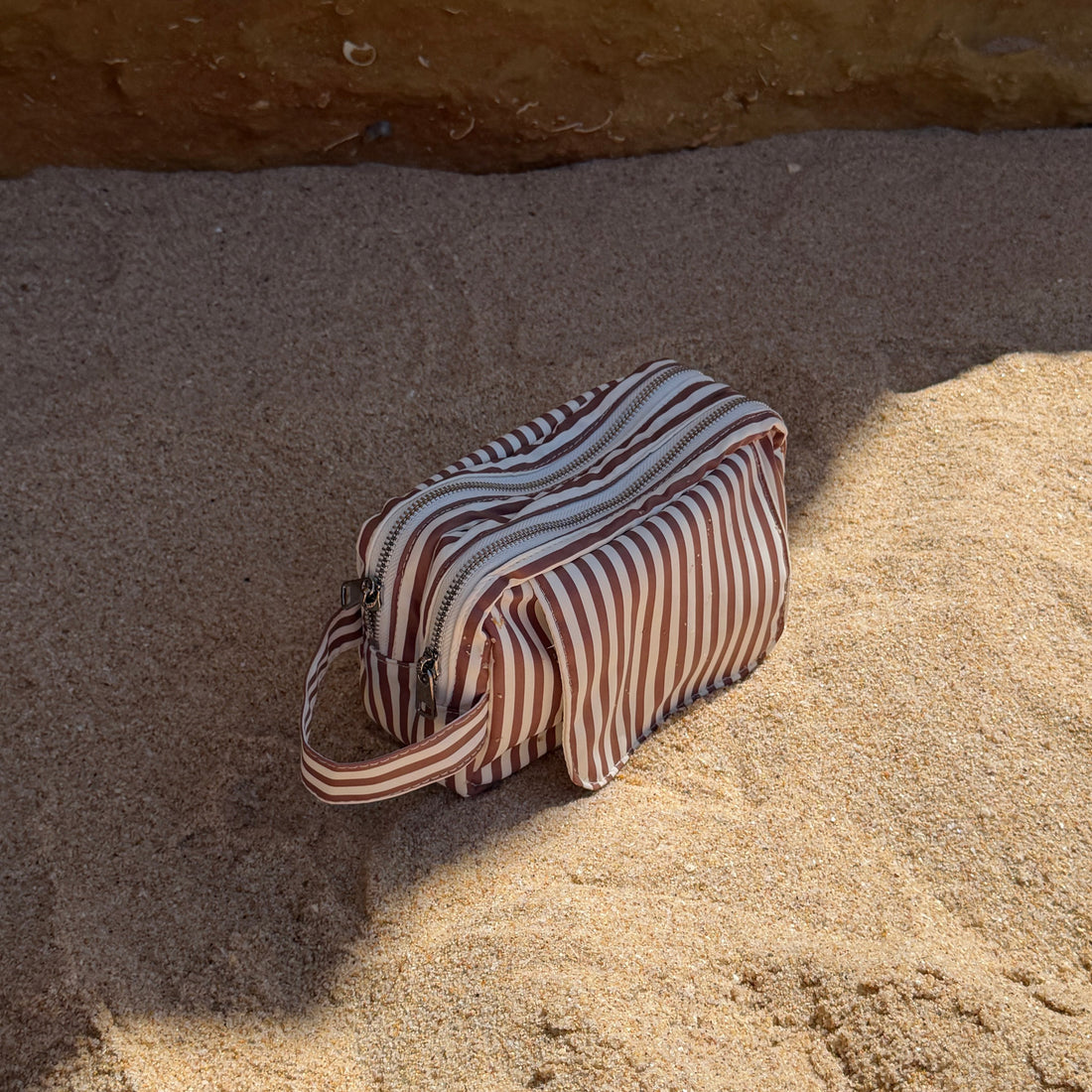 Wipe Pouch - Mocha Stripe