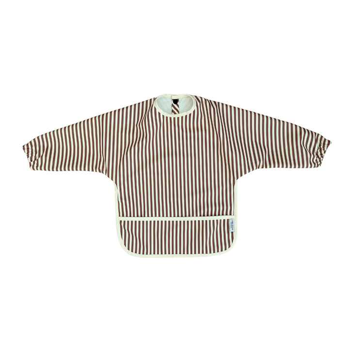 Mocha Stripe - Long Sleeved Bib