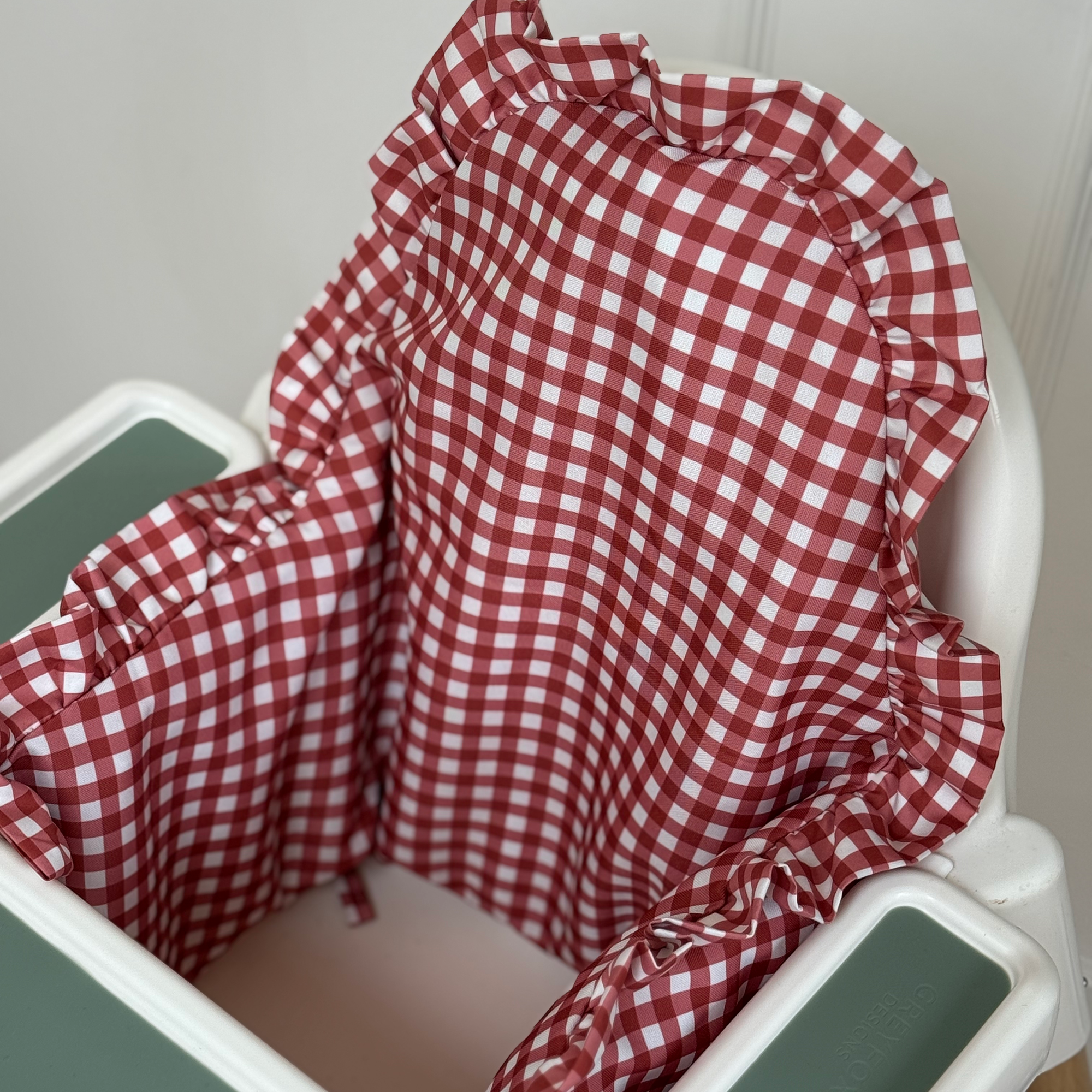 Berry Gingham Cushion Cover
