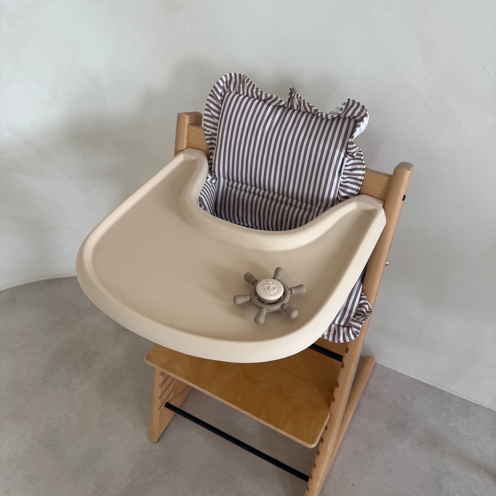 Mocha Stripe 2 in 1 Cushion