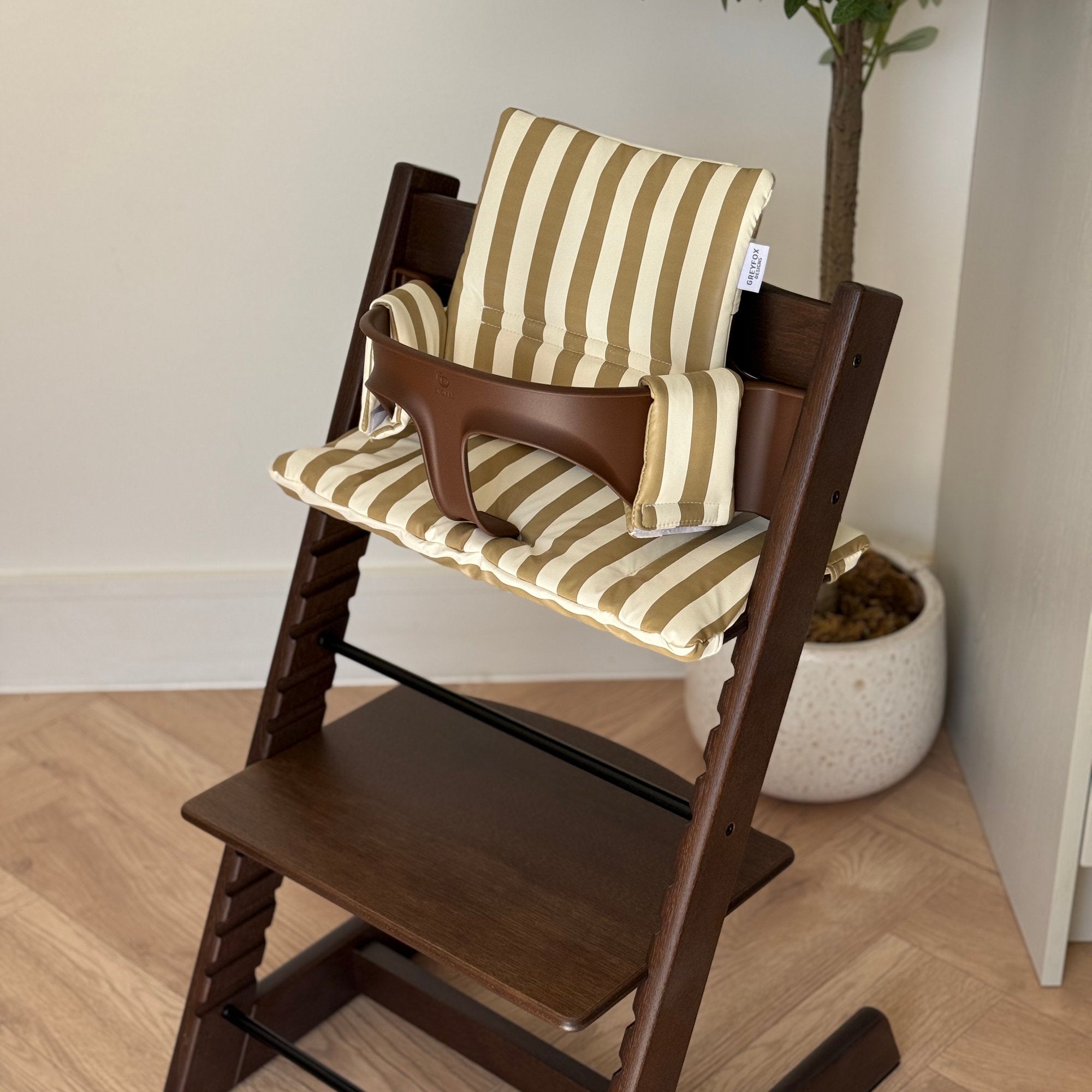 Olive Stripe 2 in 1 Cushion